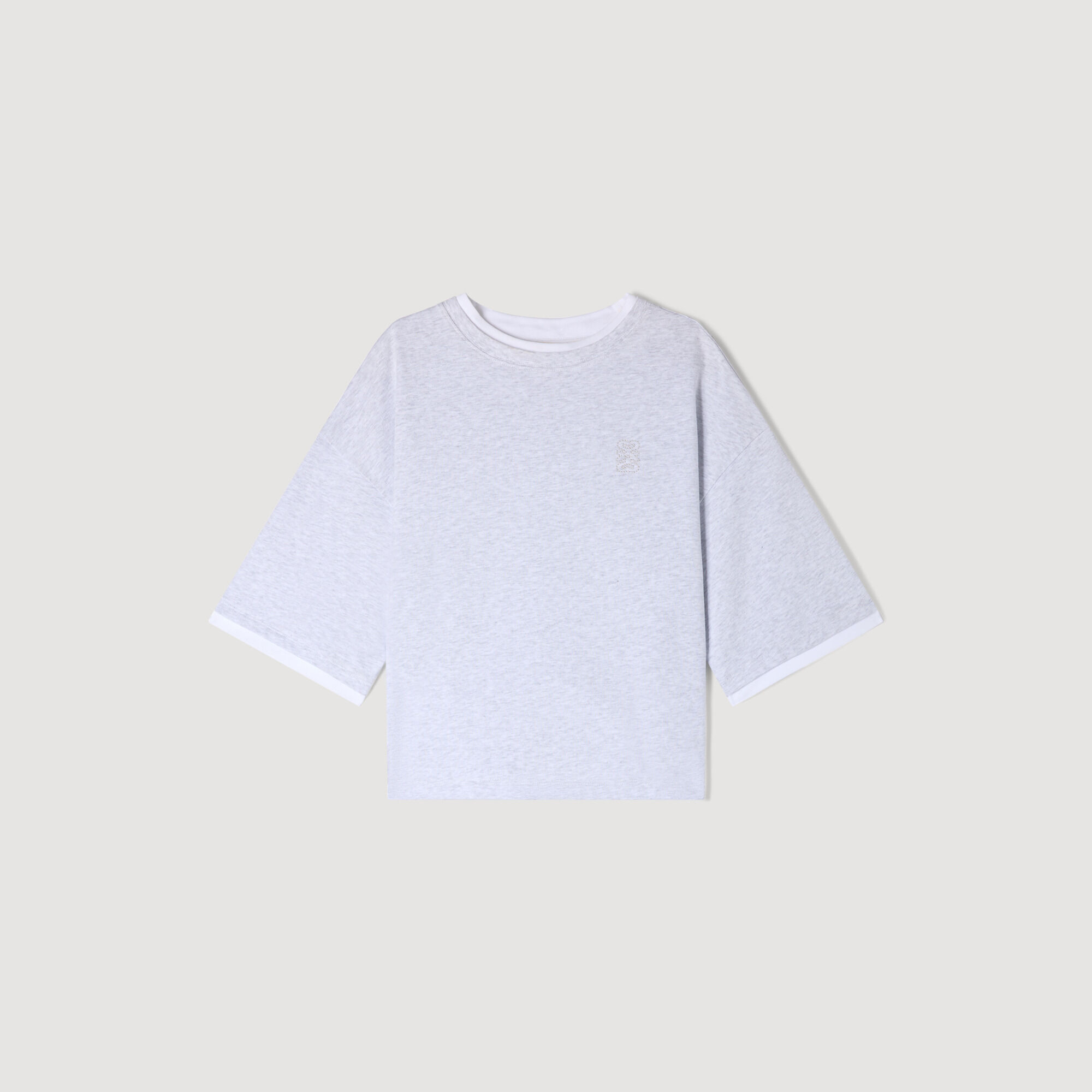 T-shirt en coton avec logo brodé