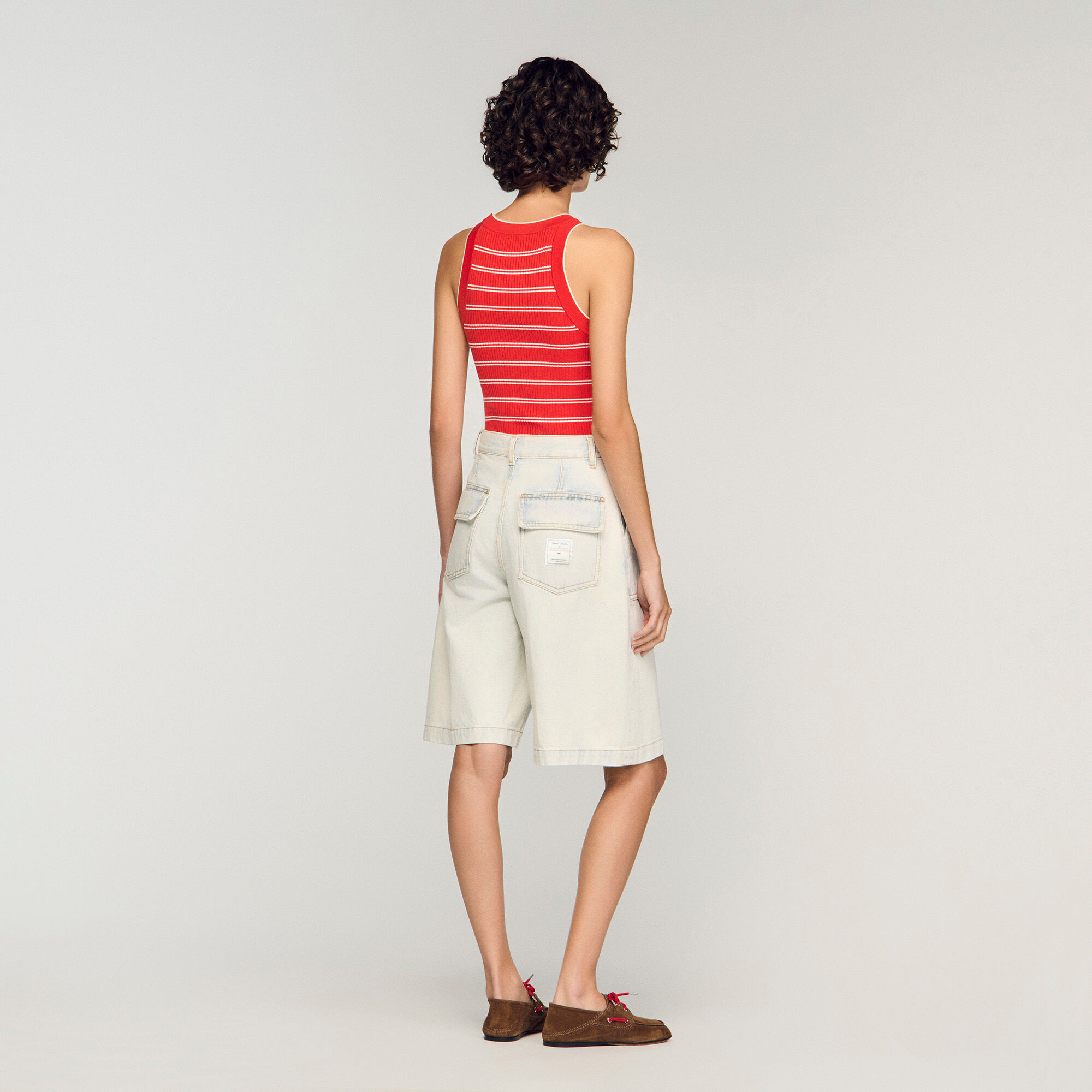 Shorts Bermuda en denim lavé