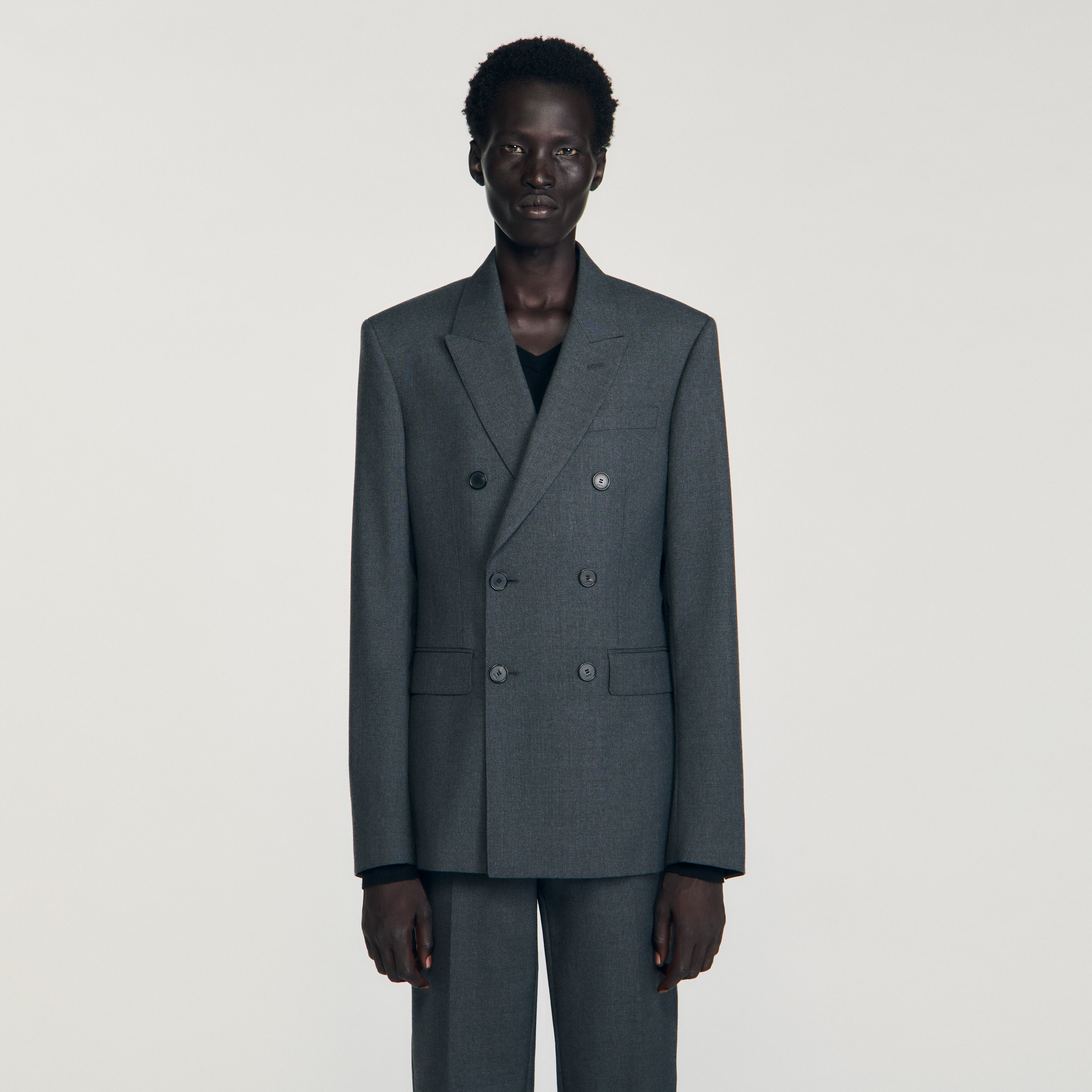 Veste de costume classique à double boutonnage