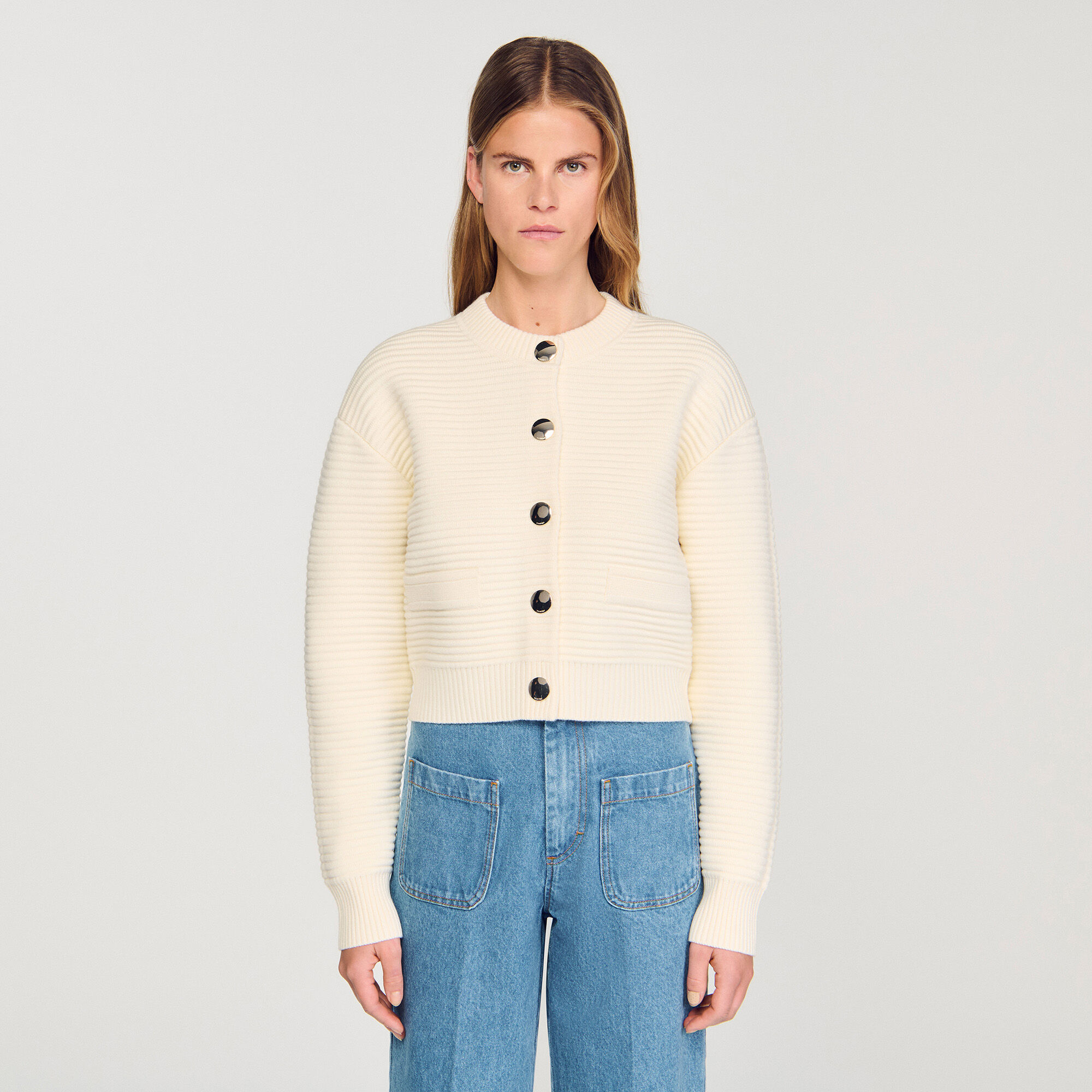 Cardigan en maille structurée