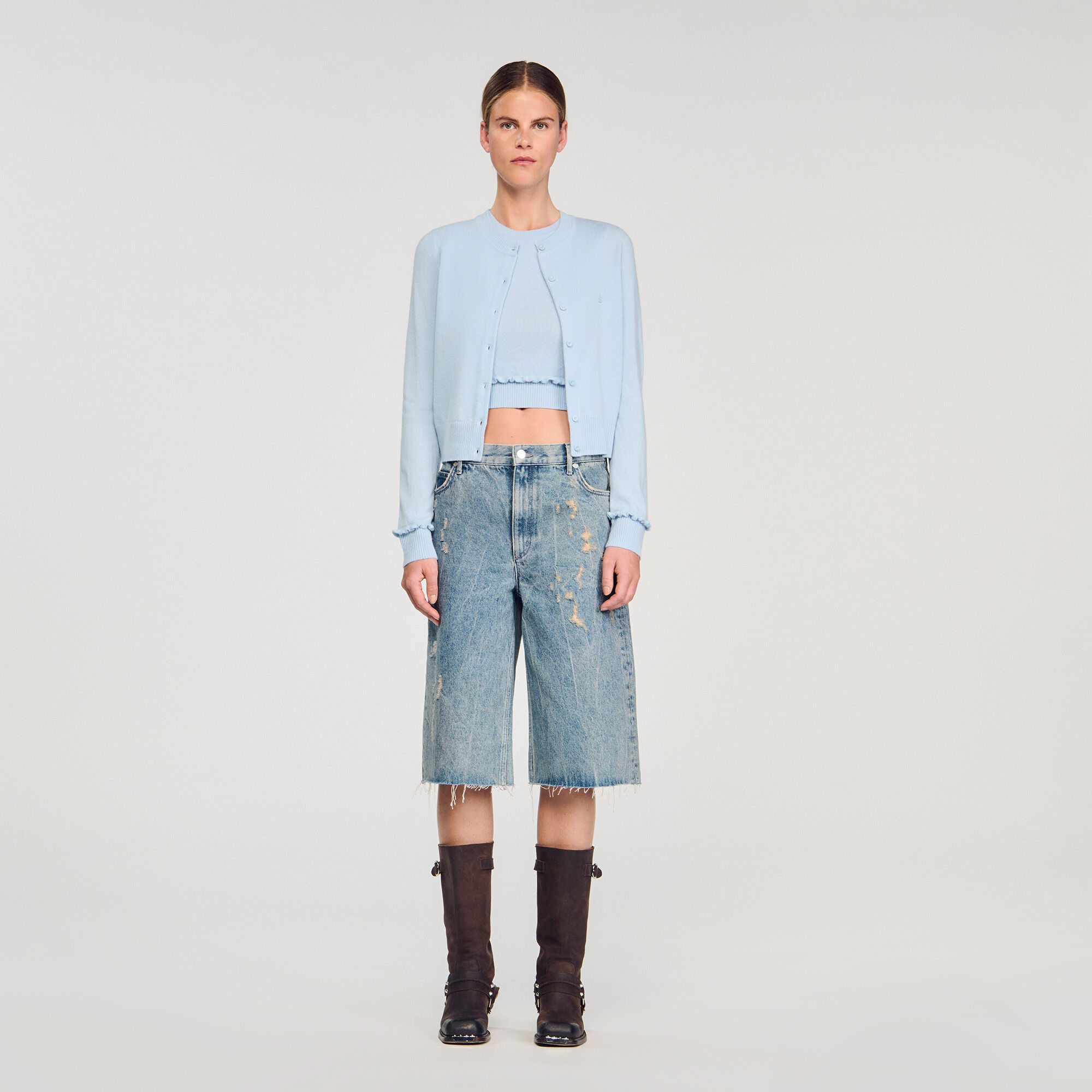 Cardigan à volants