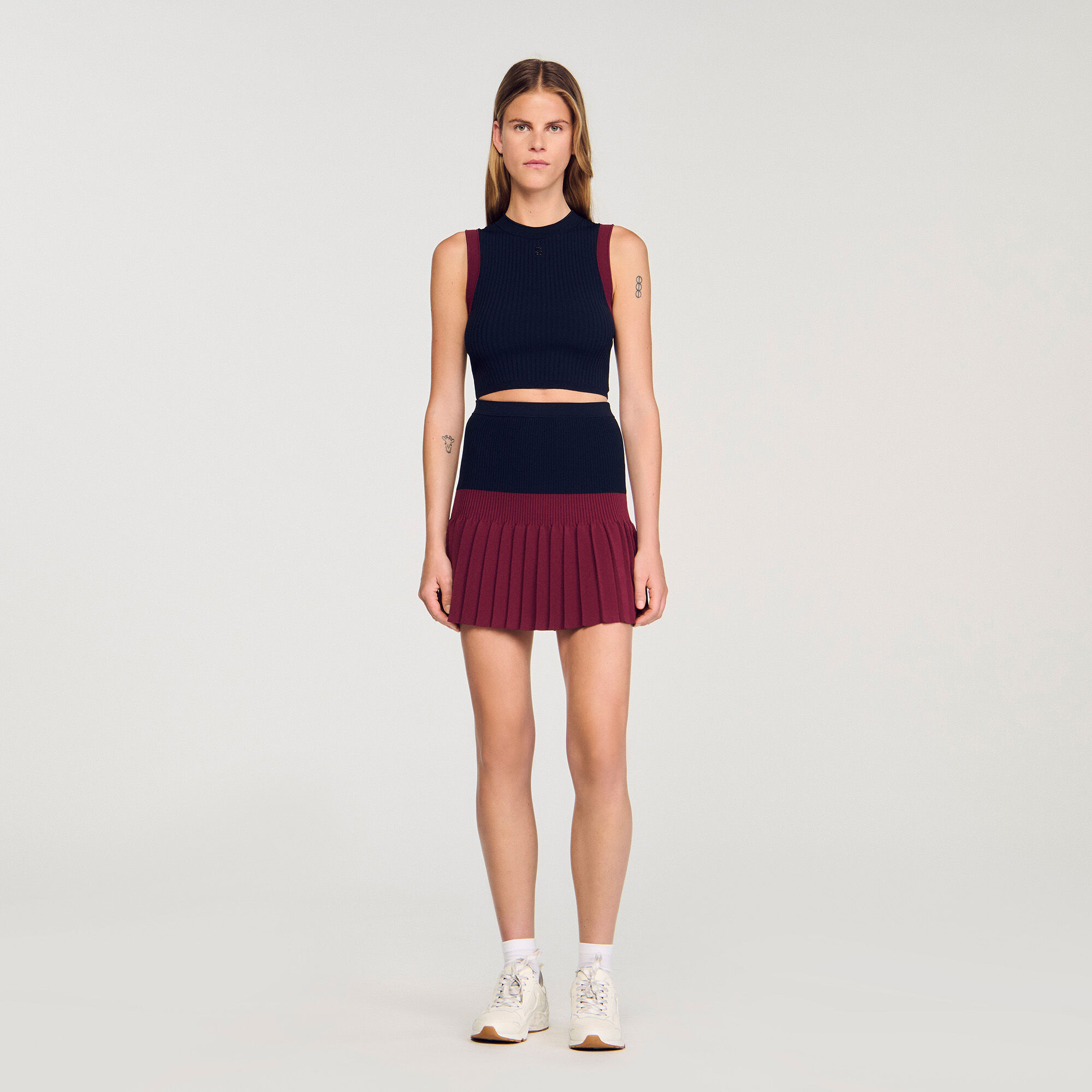 Top en maille deux tons