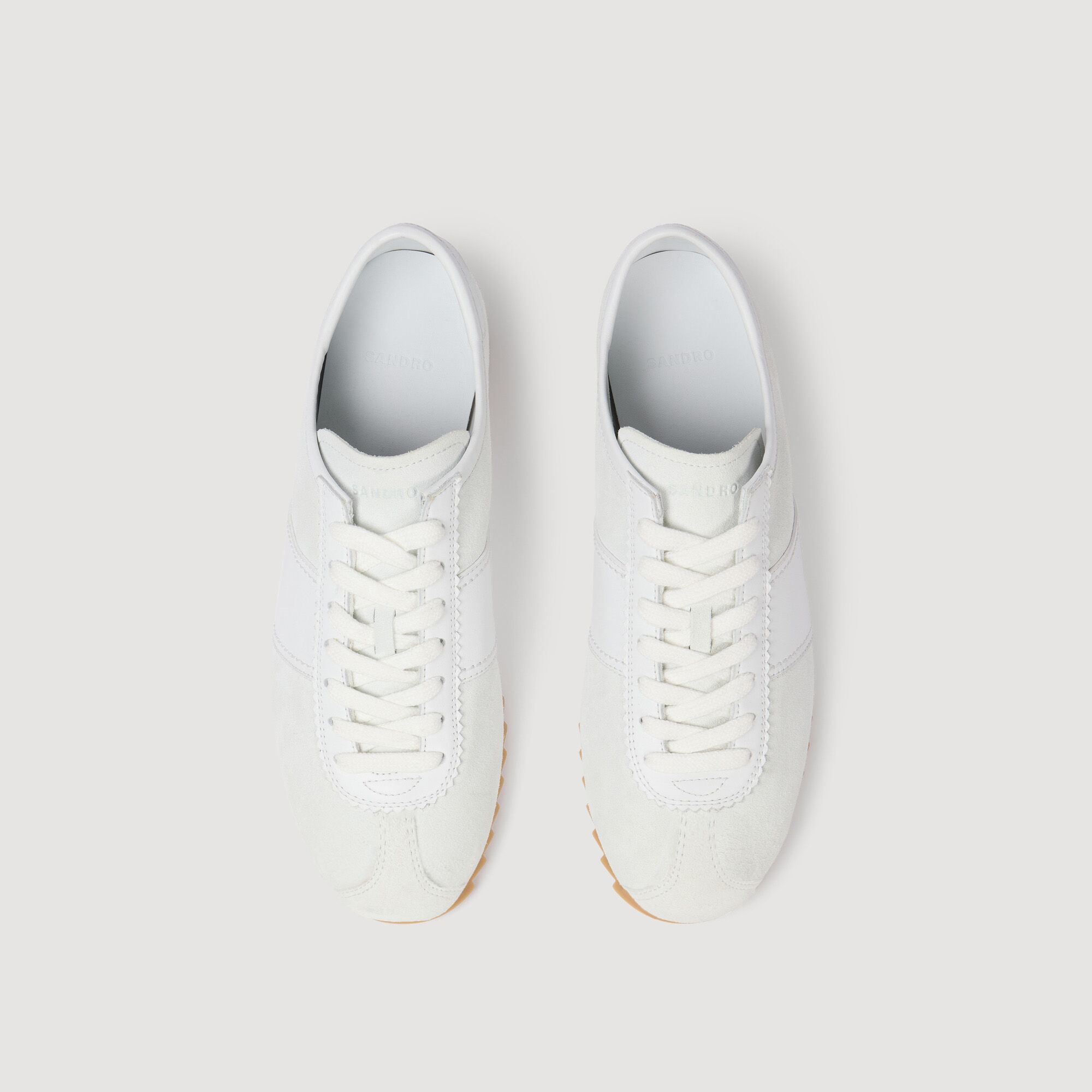 Chaussures basses en cuir et suède