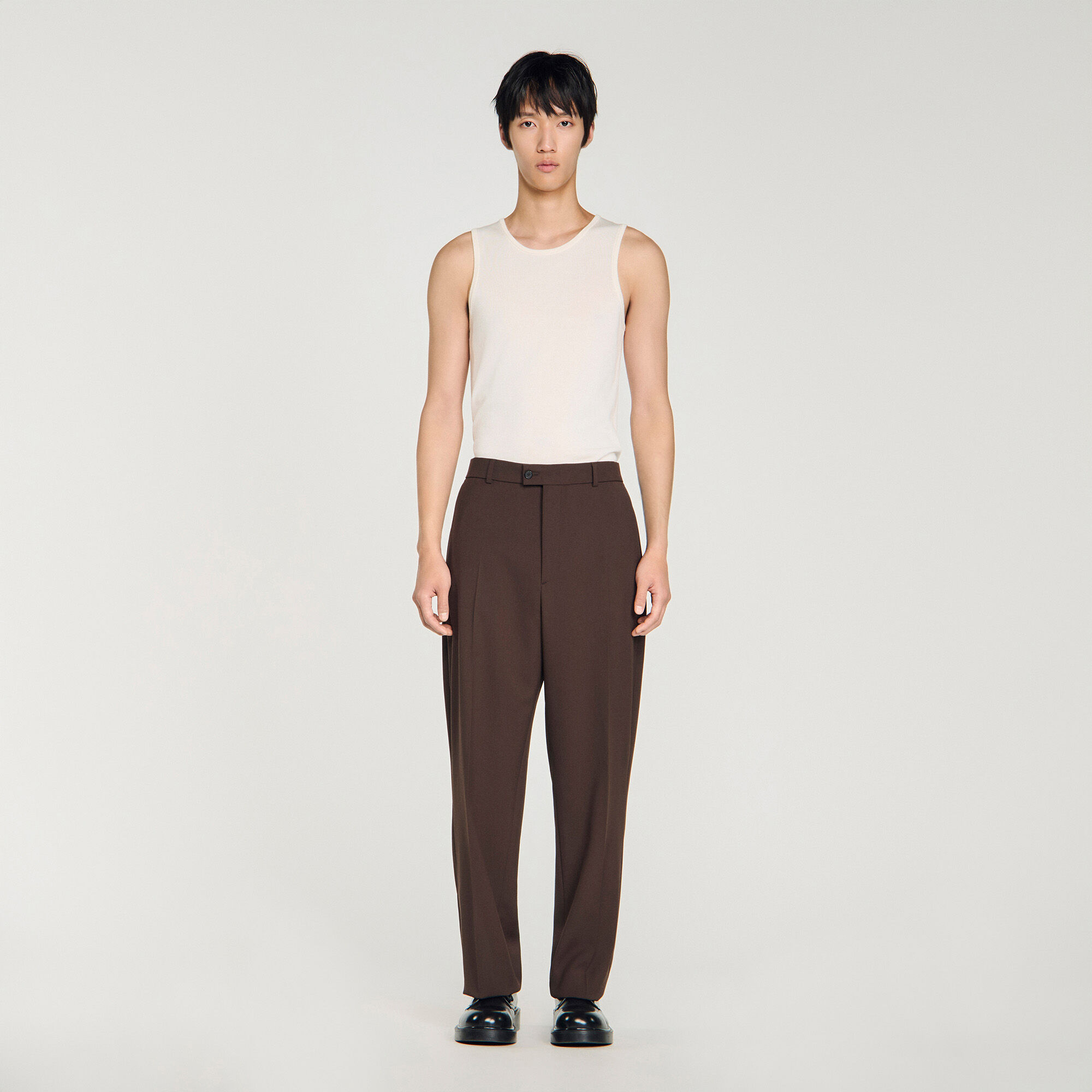 Pantalon en laine oversize