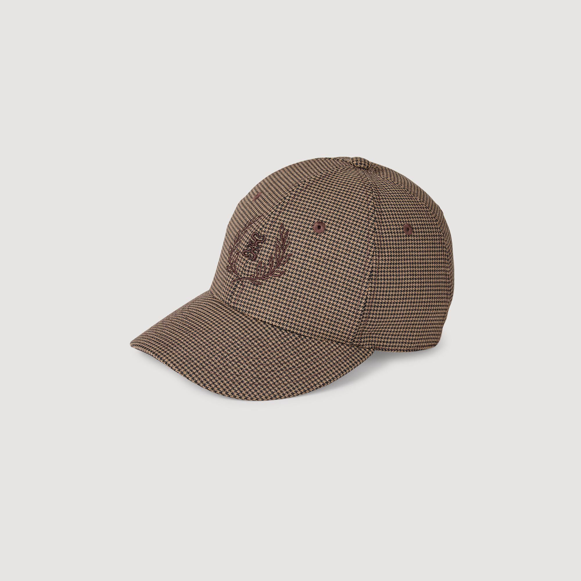 Bonnet à motif houndstooth