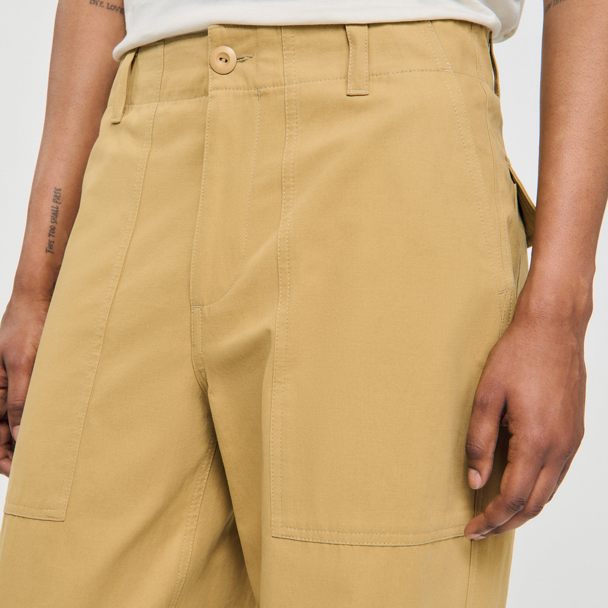 Pantalons en coton à jambe large