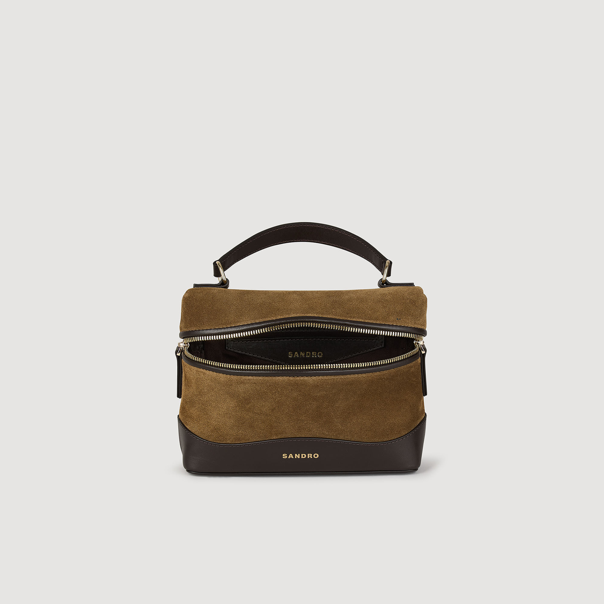 Sac à maquillage en cuir et daim TANGOLINO