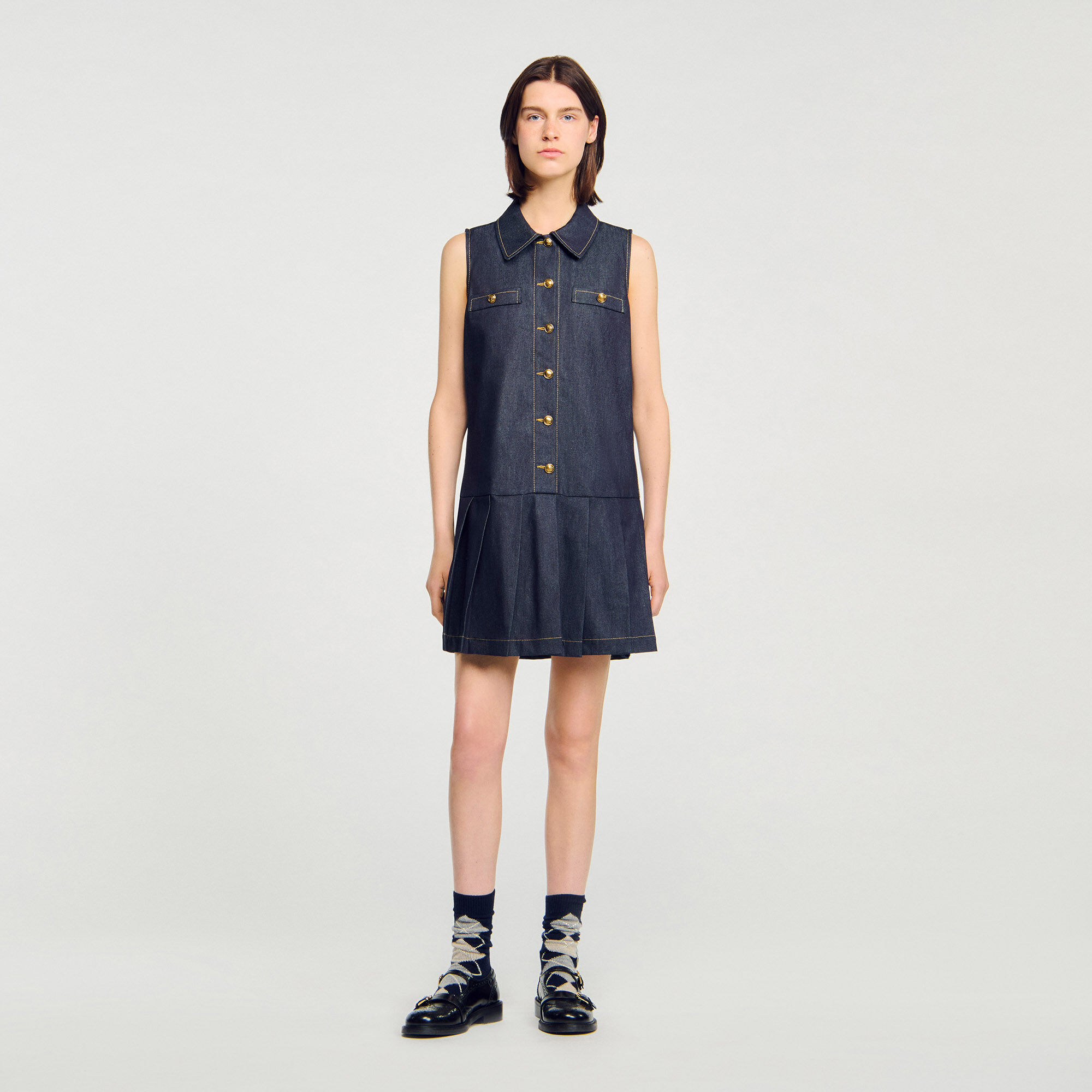 Robe en denim mini