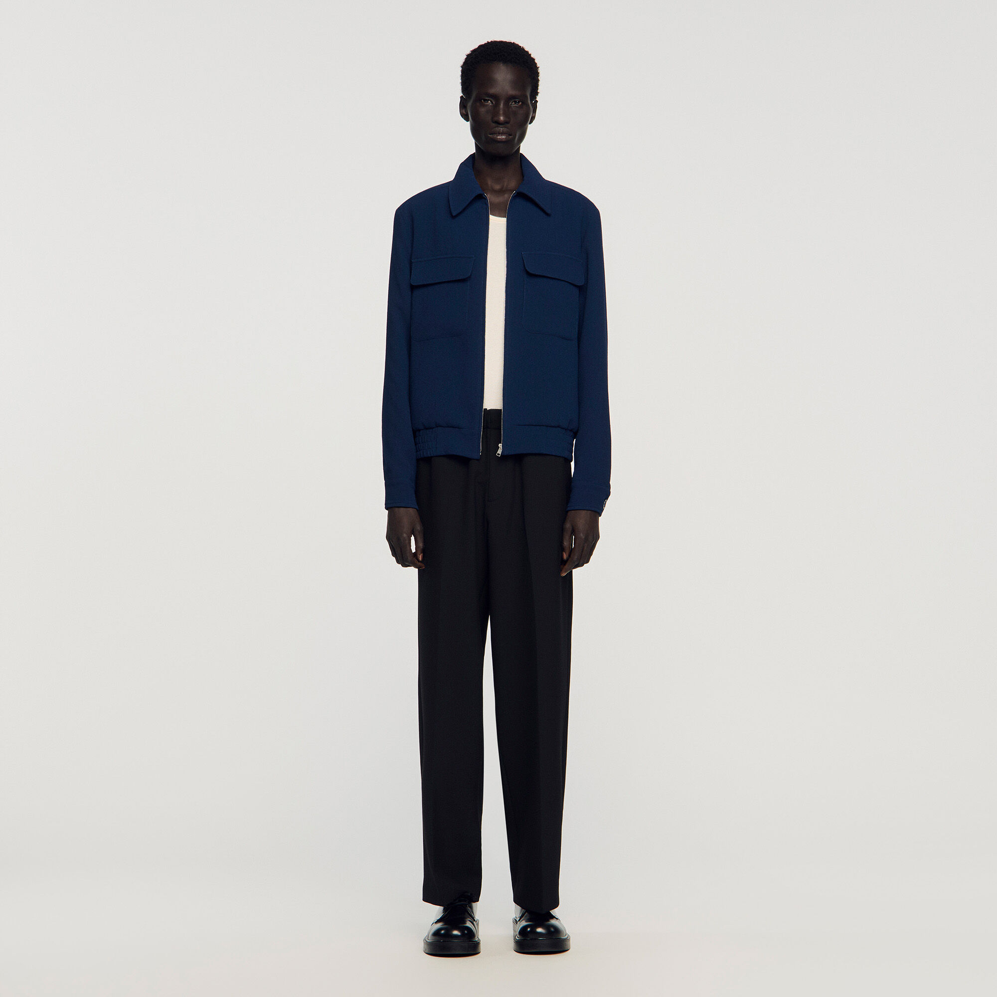 Veste à fermeture éclair structurée