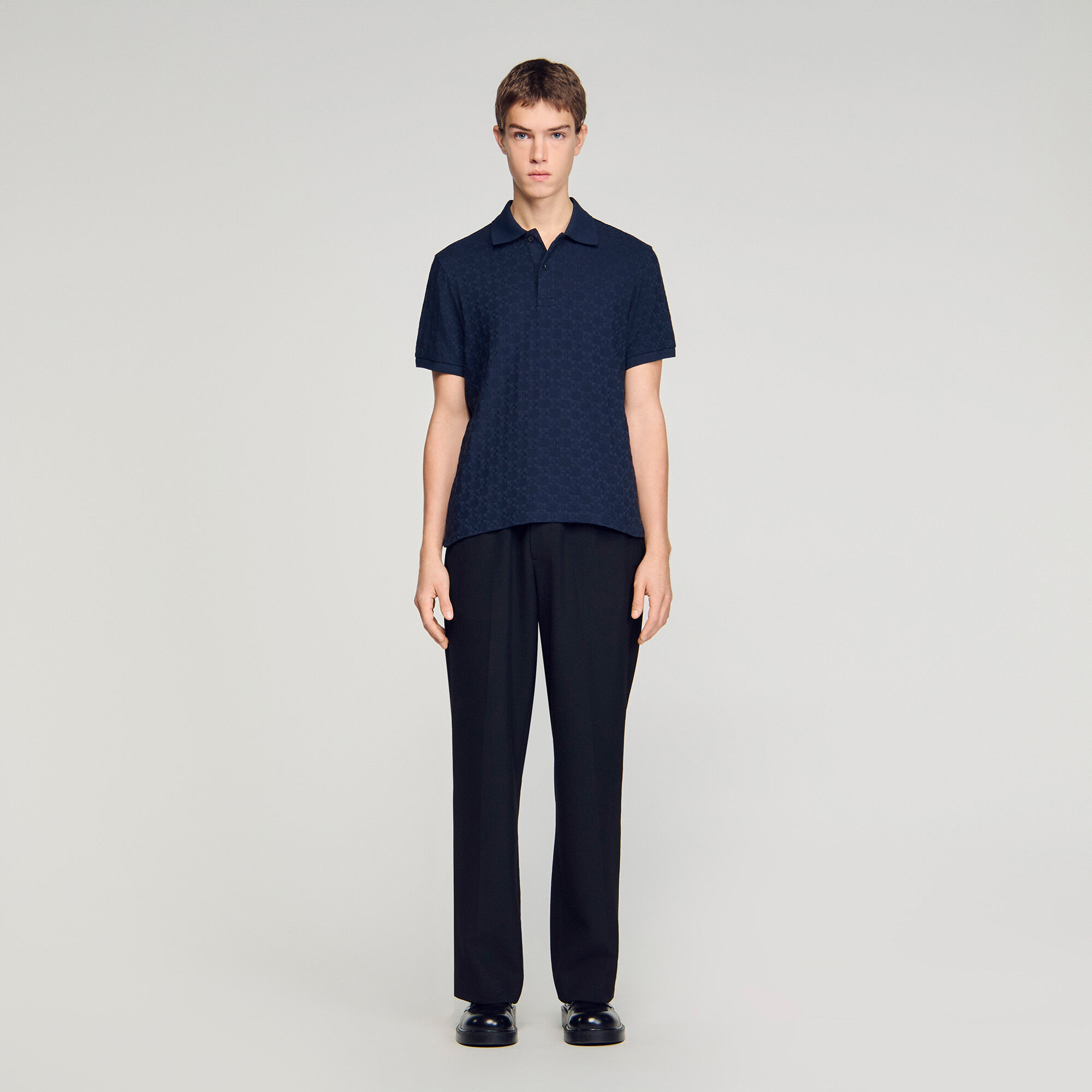 Polo jacquard carré Cross
