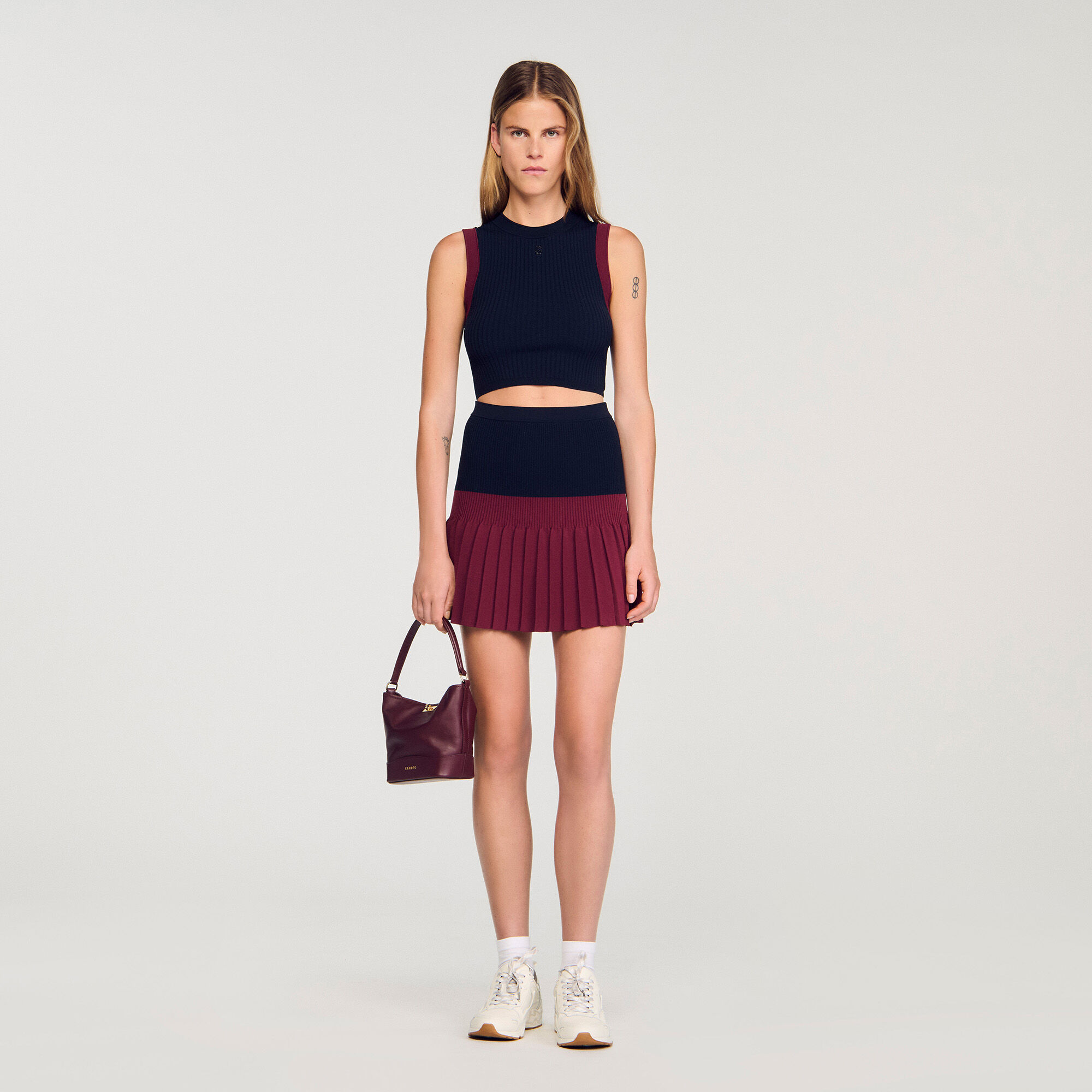 Top en maille deux tons