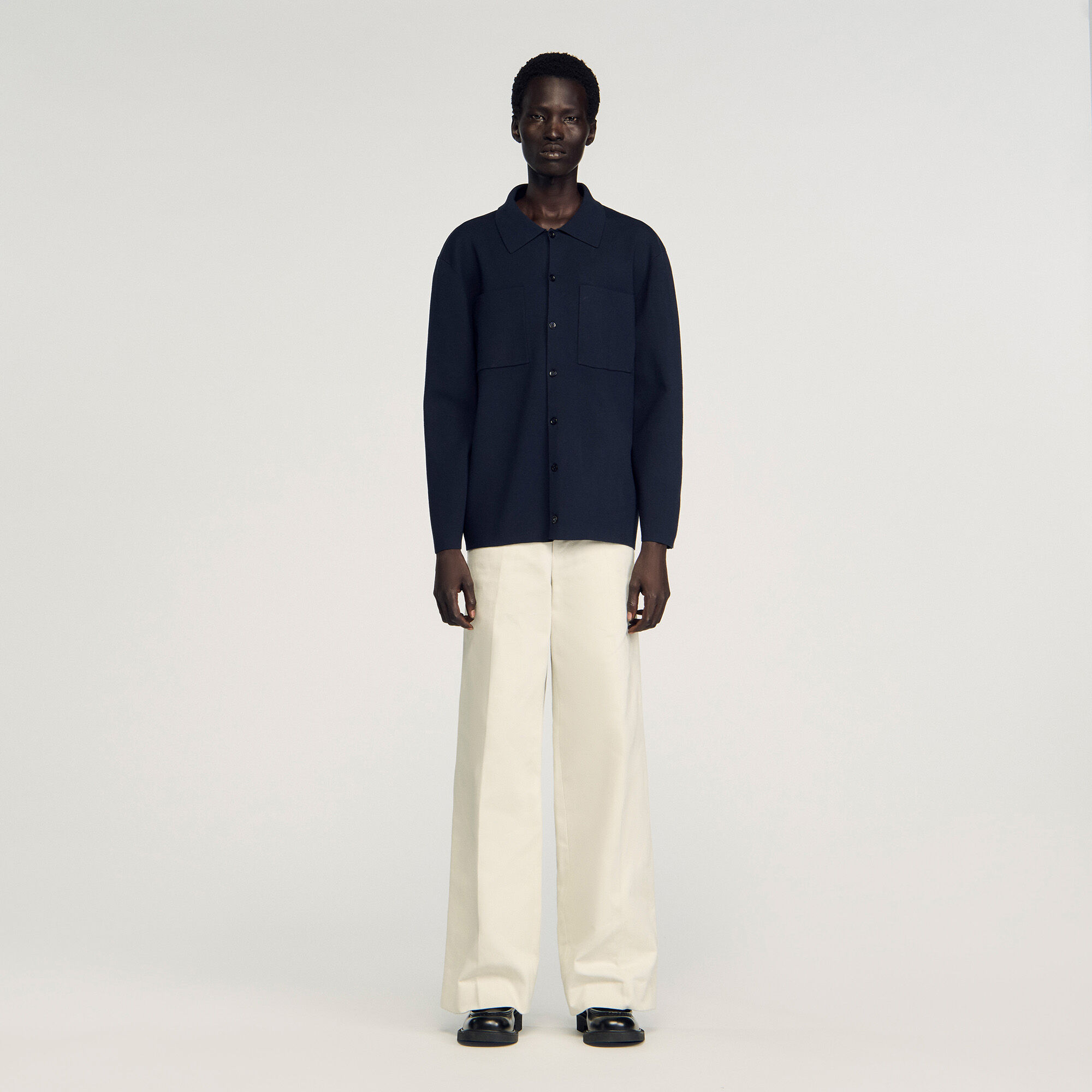 Veste-shirt en maille