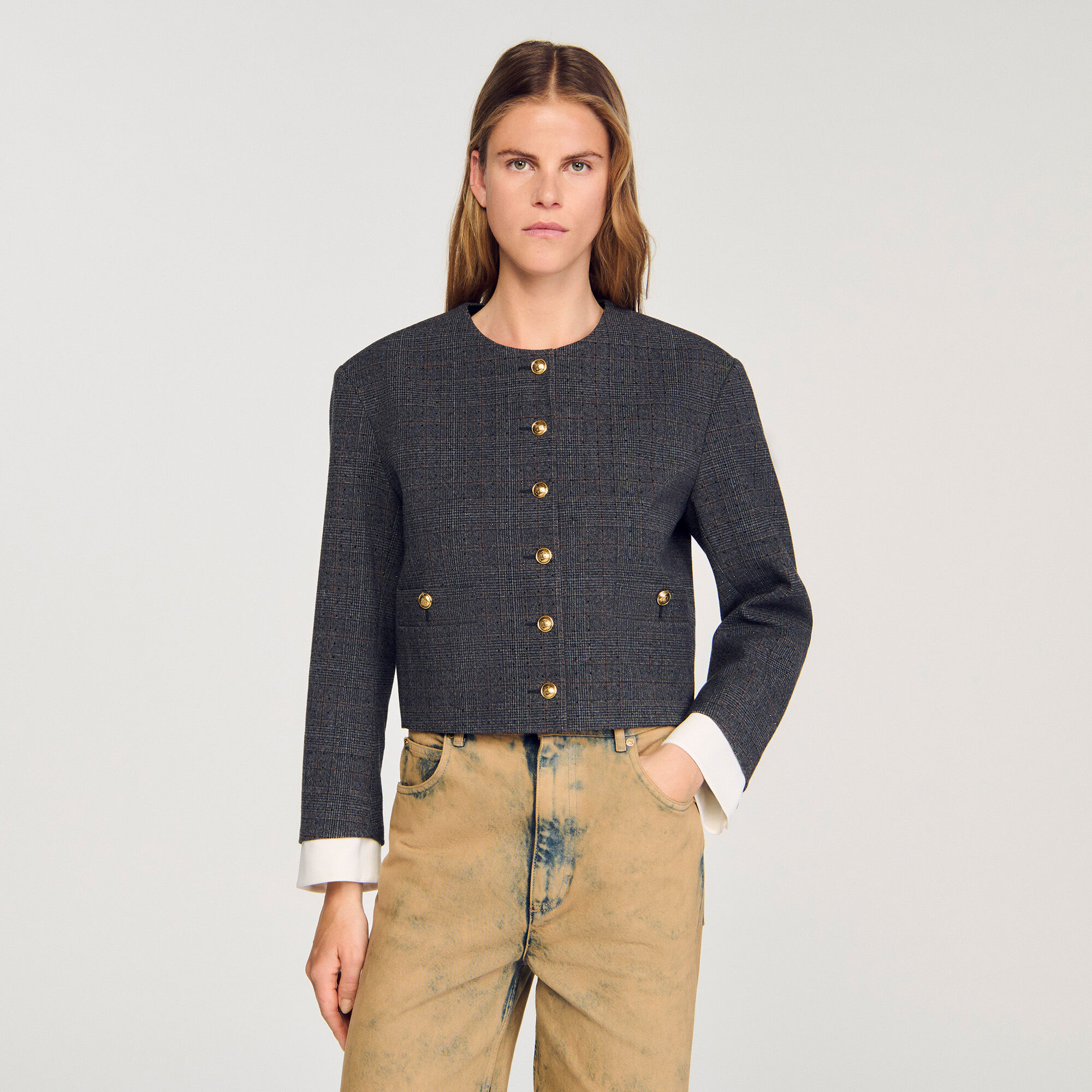 Veste structurée strass