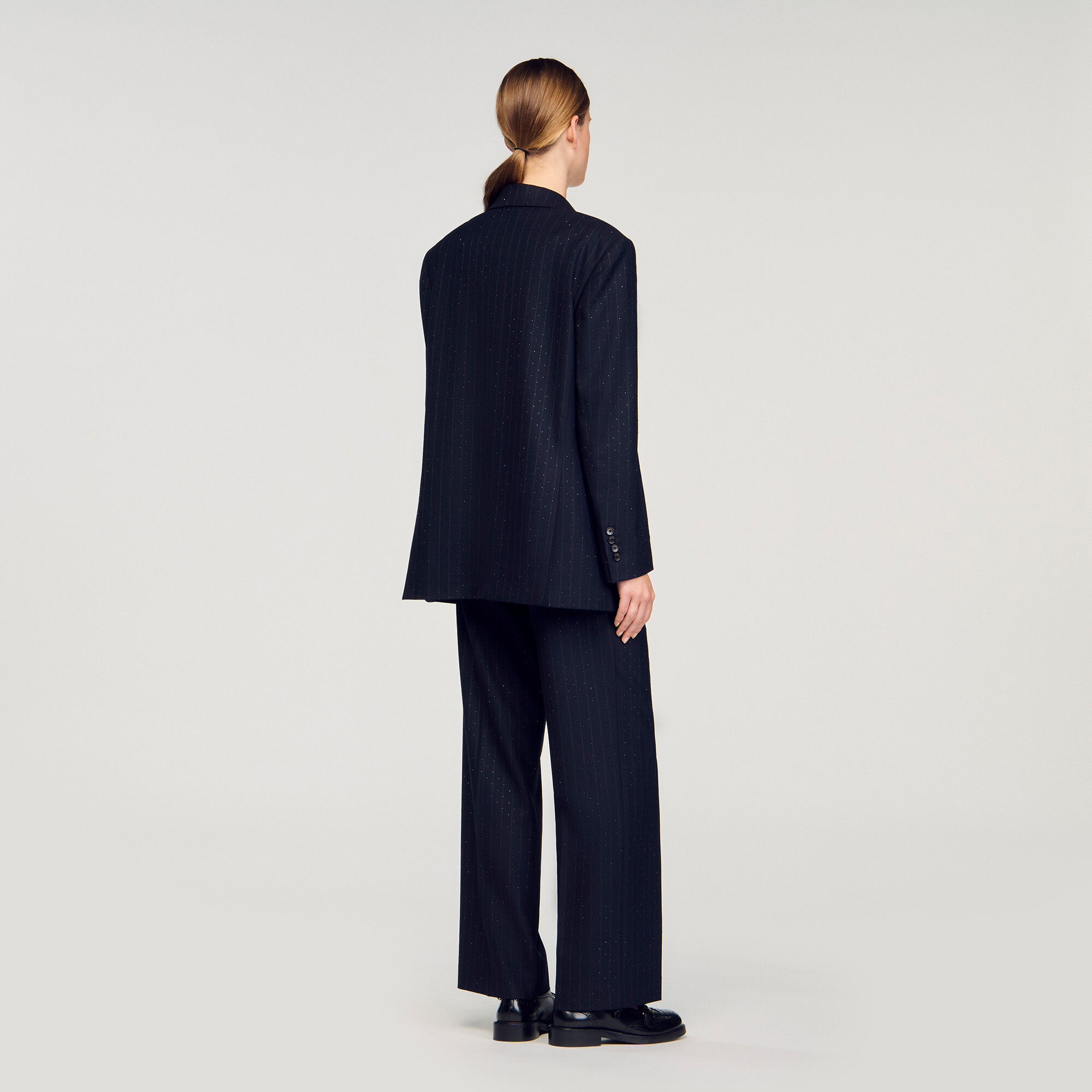 Veste de costume à strass rayé