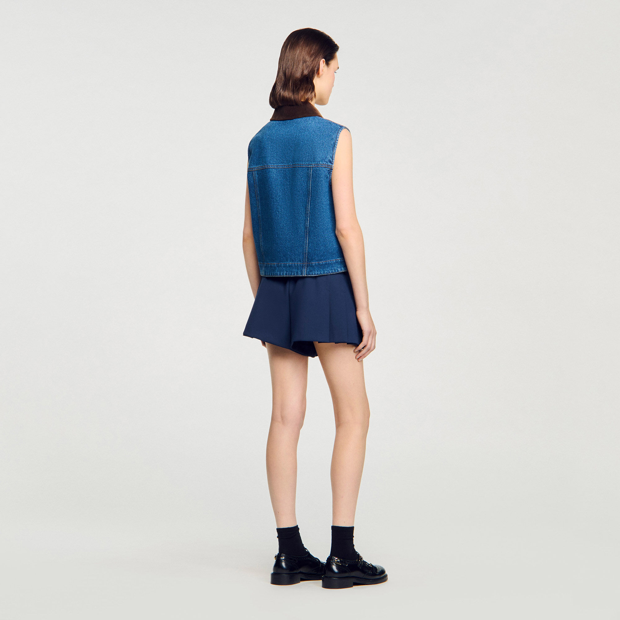 Gilet en denim sans manches