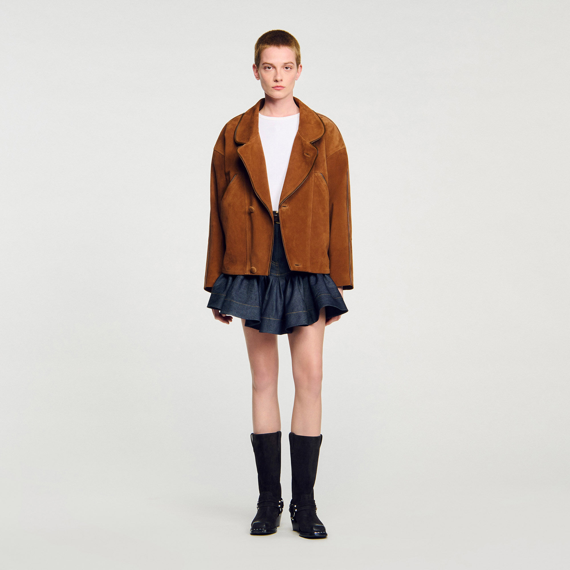 Veste en daim oversize