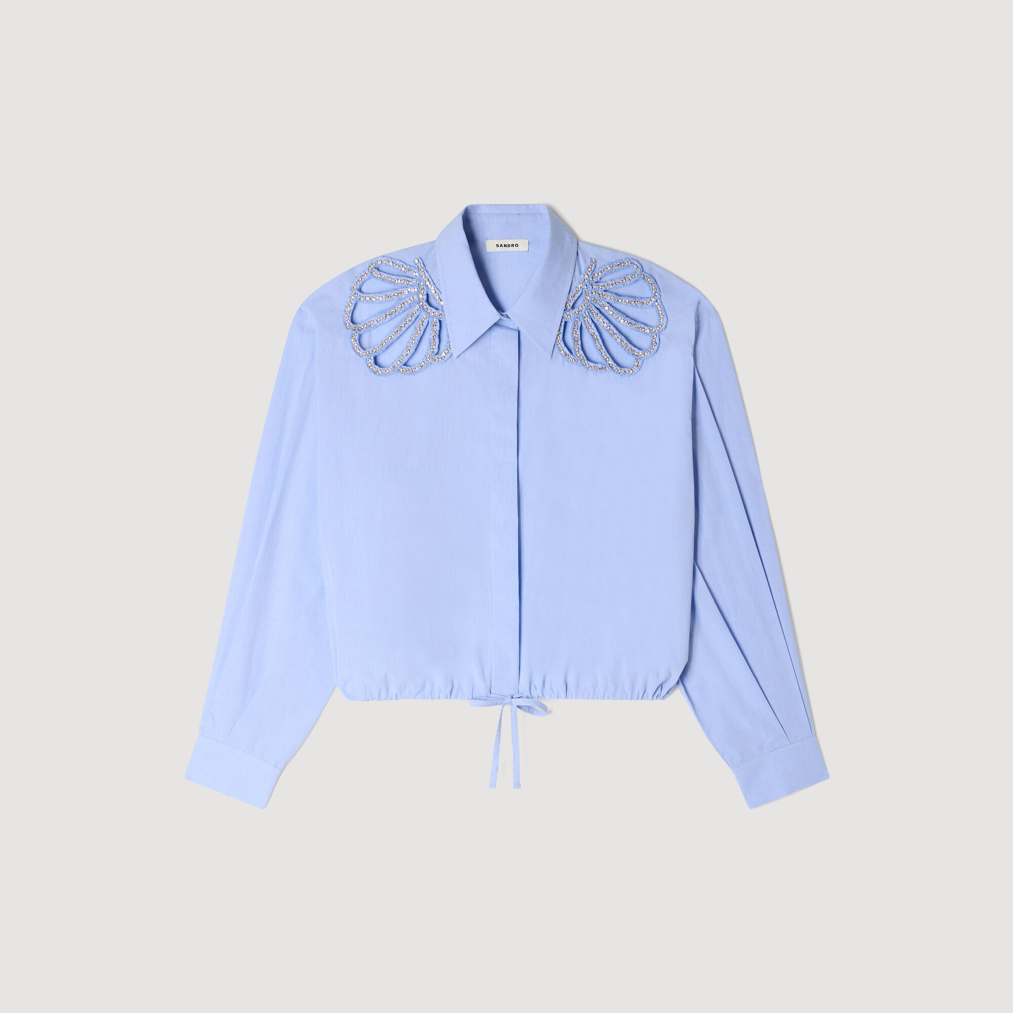 Chemise en coton brodée