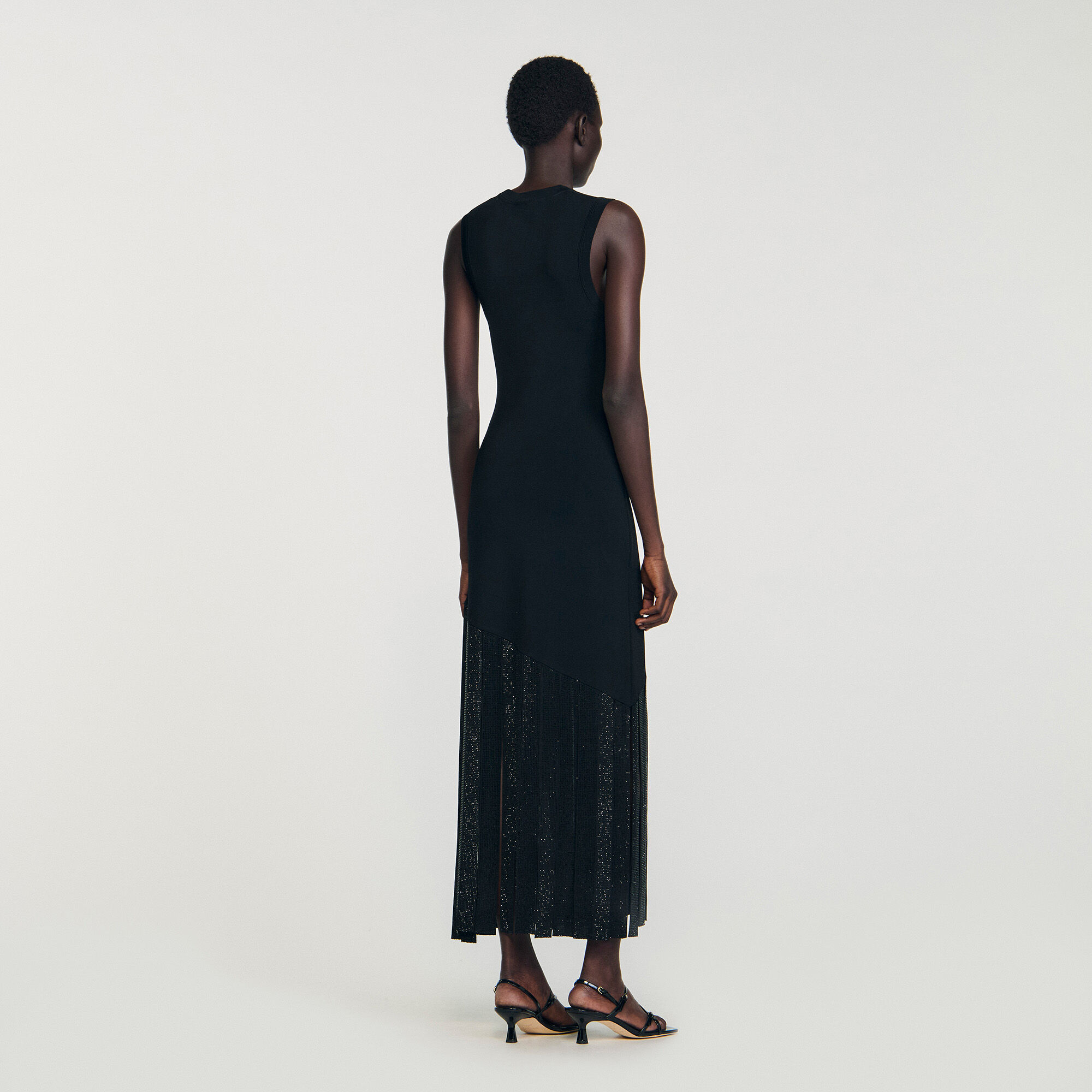 Robe maxi aux franges