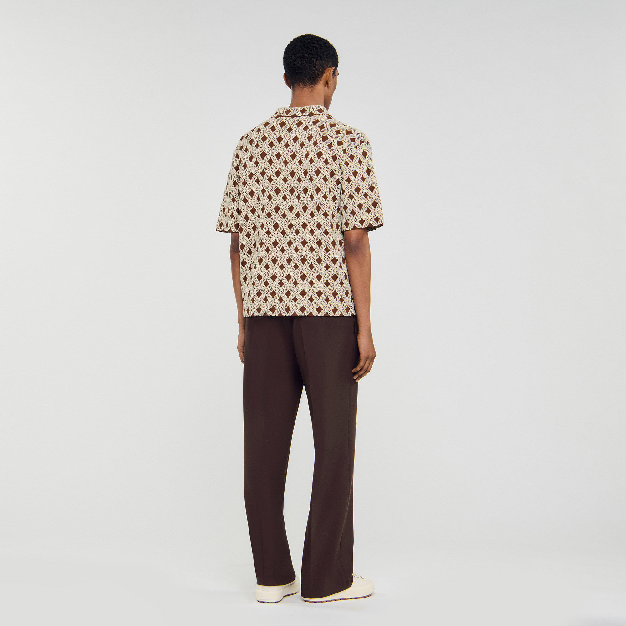 Chemise jacquard à cordes