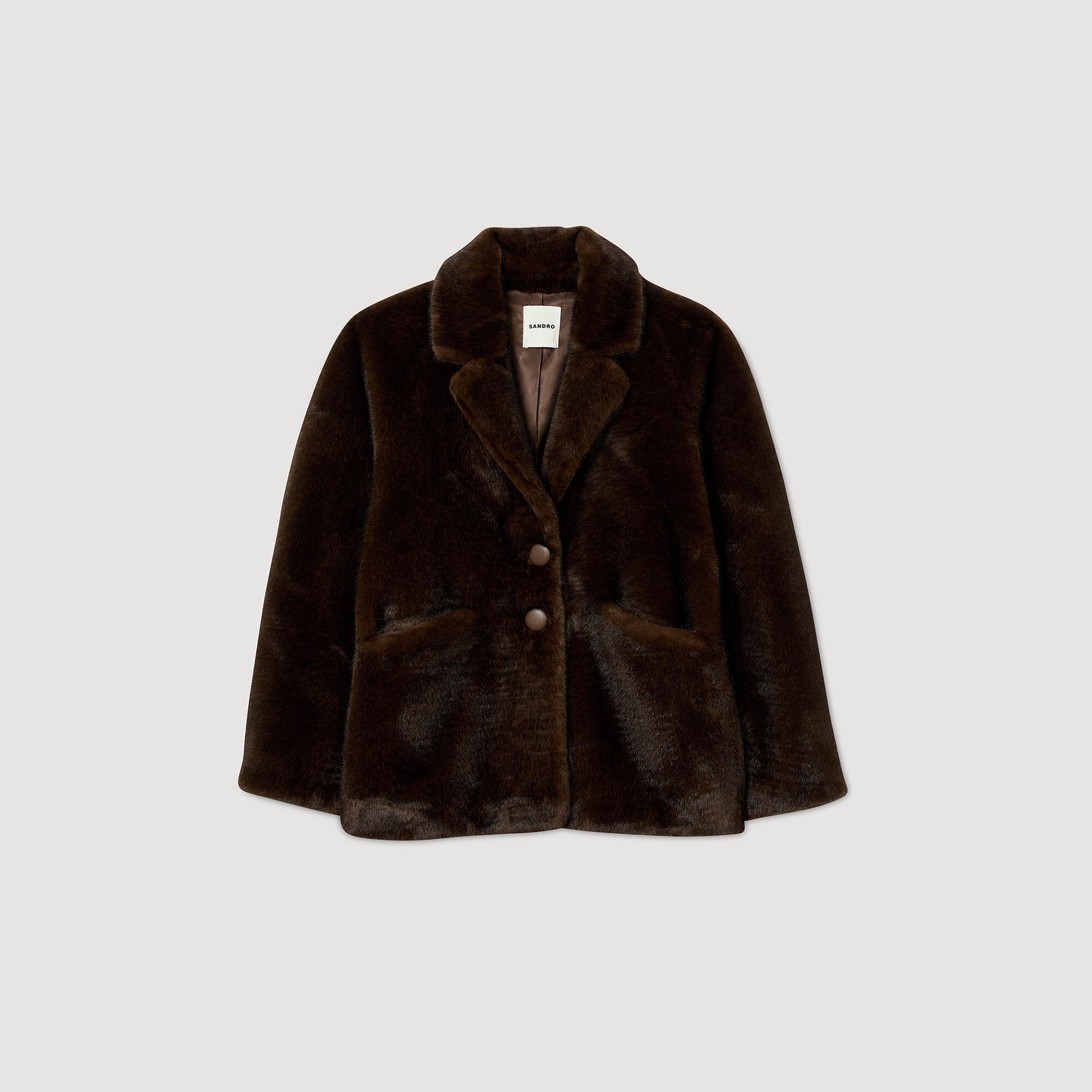 Manteau en fausse fourrure style veste