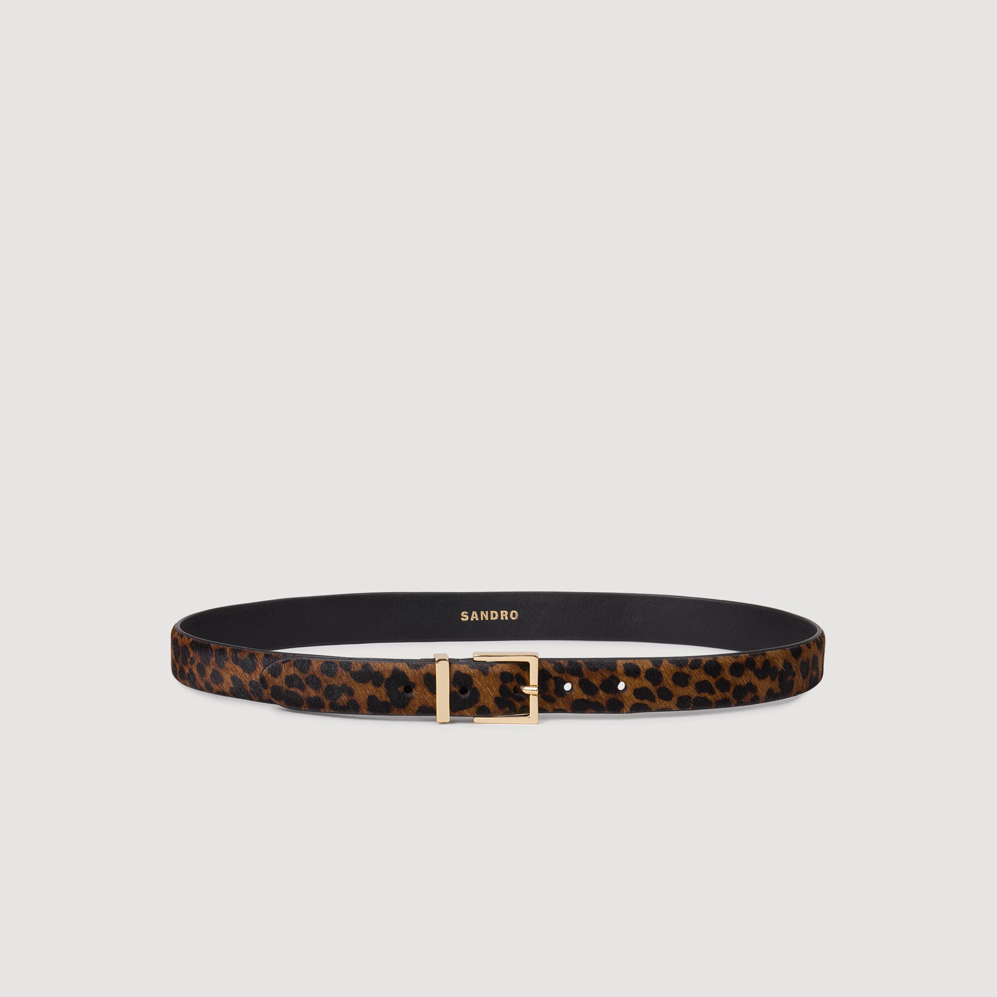 Ceinture en cuir effet poney