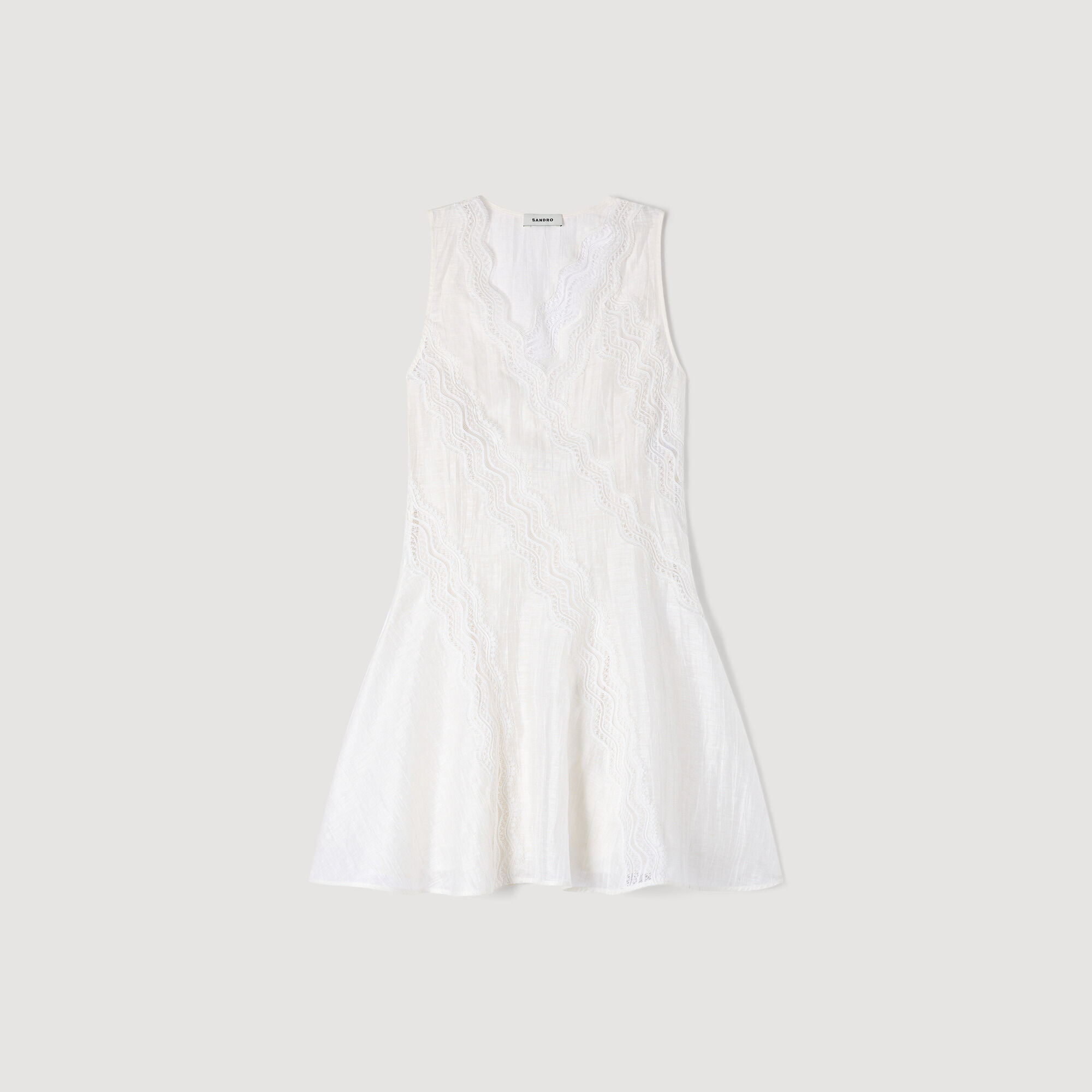 Robe en lin à bordures mini