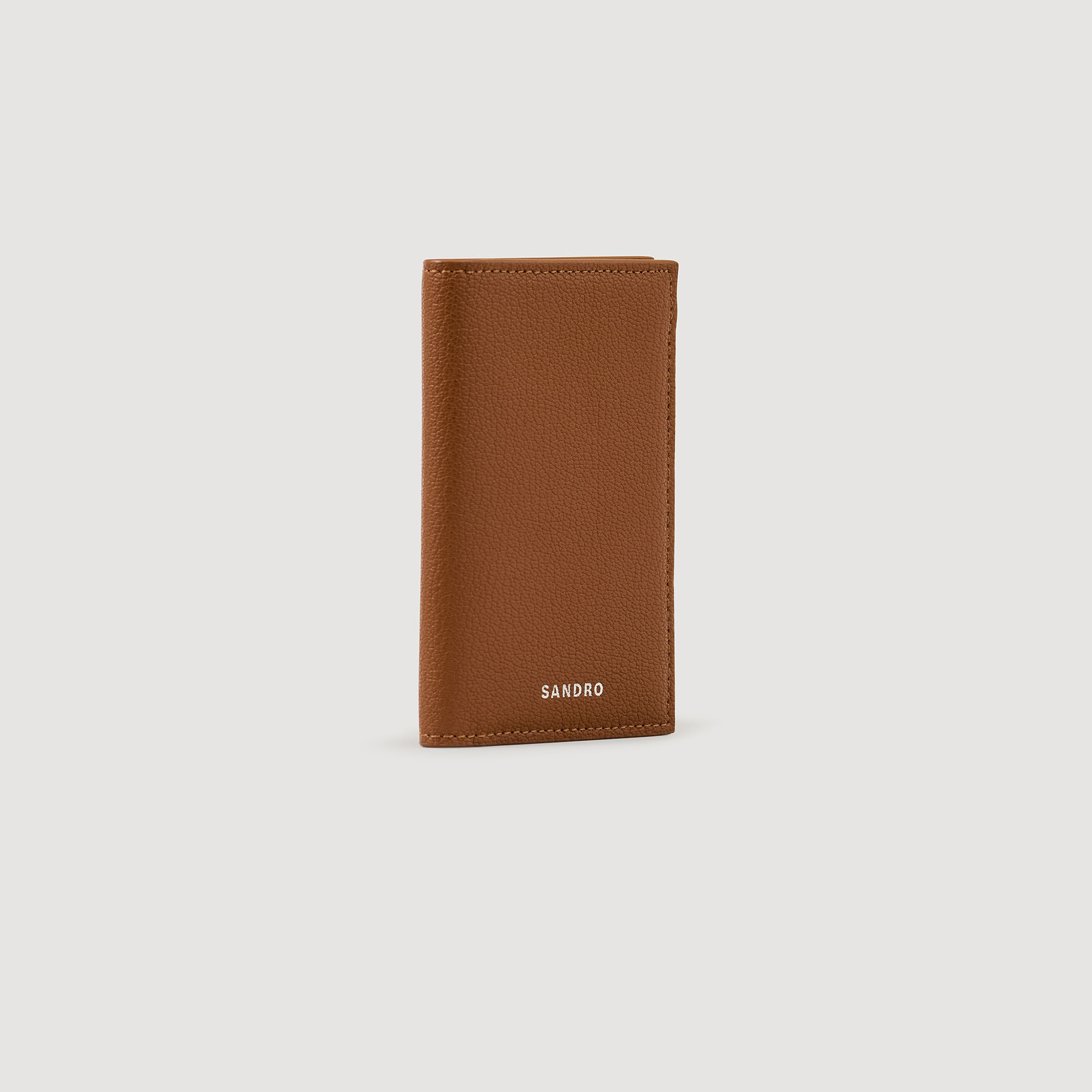 Portefeuille en cuir grainé pliable