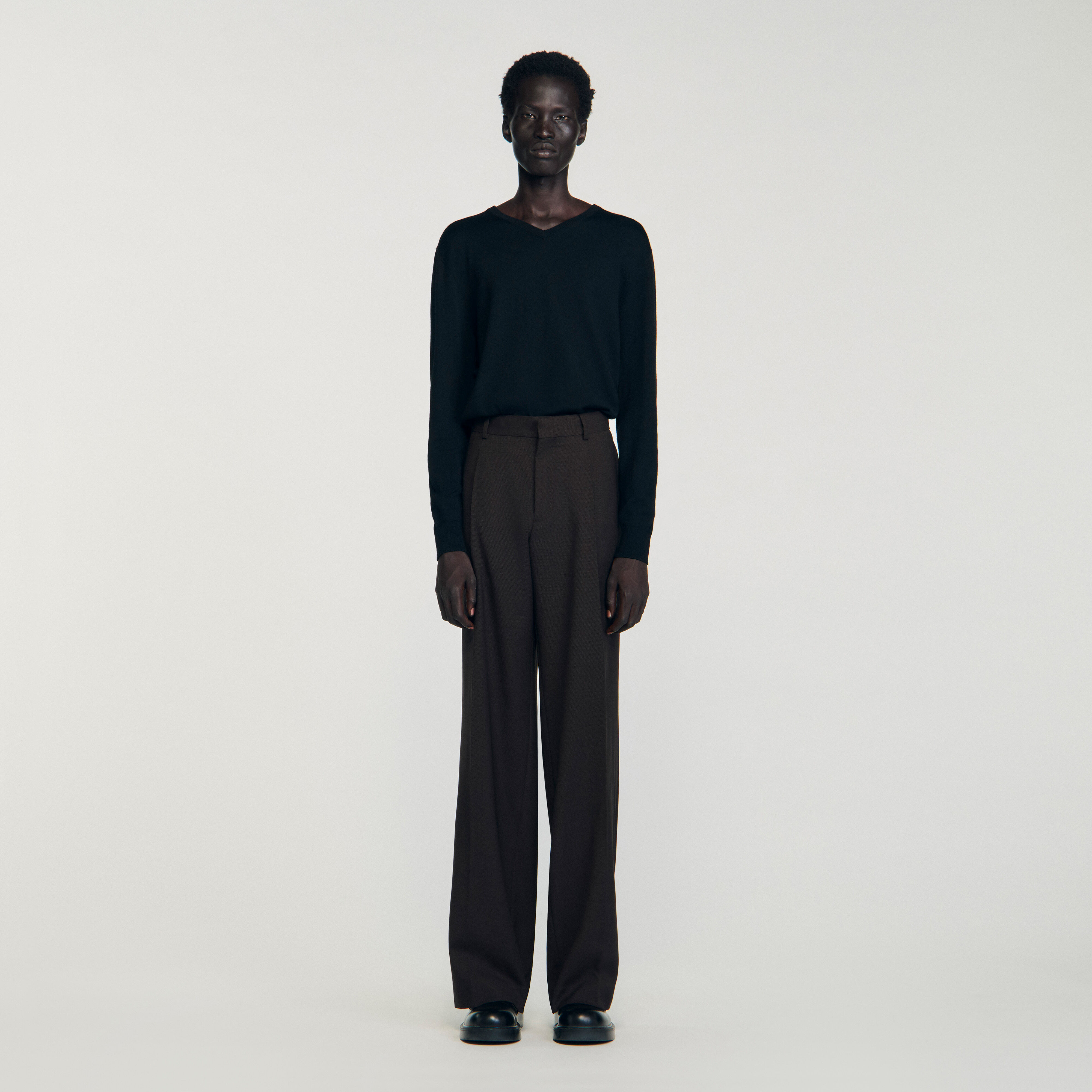 Pantalon classique en laine vierge