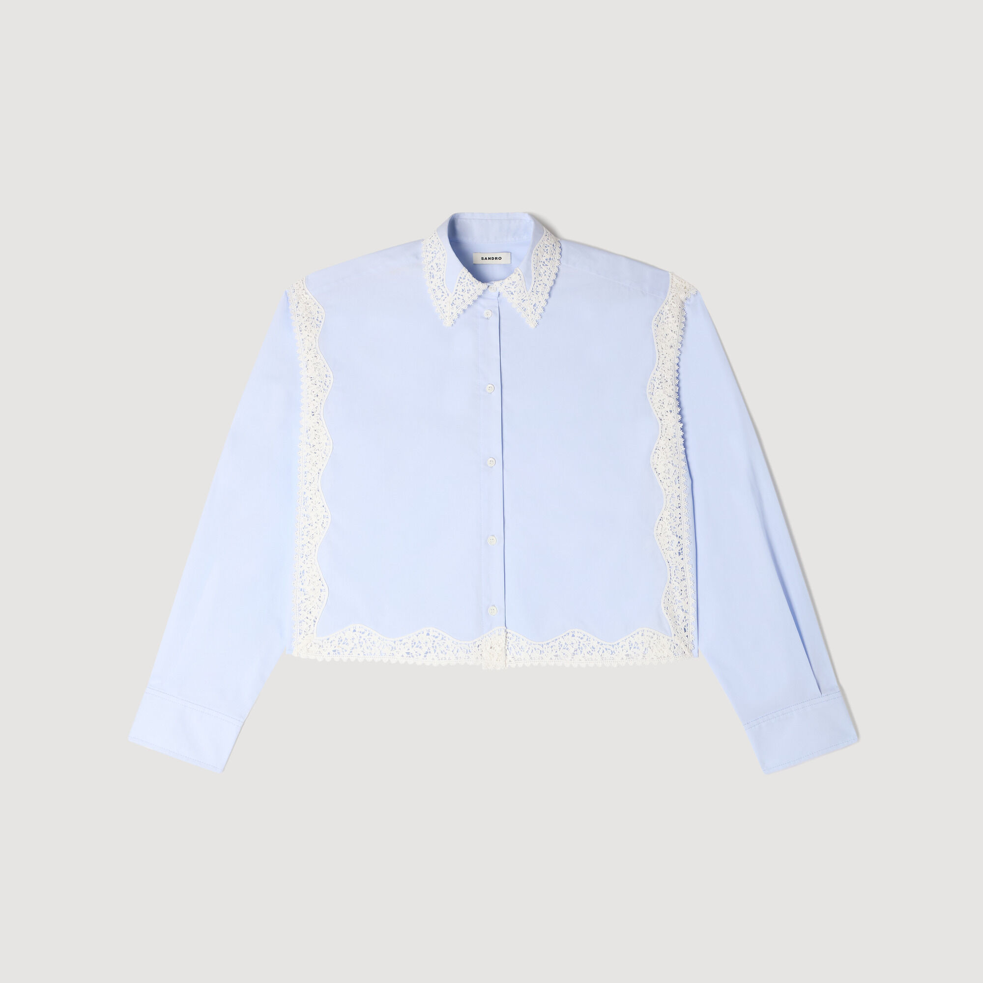Chemise avec détails en dentelle