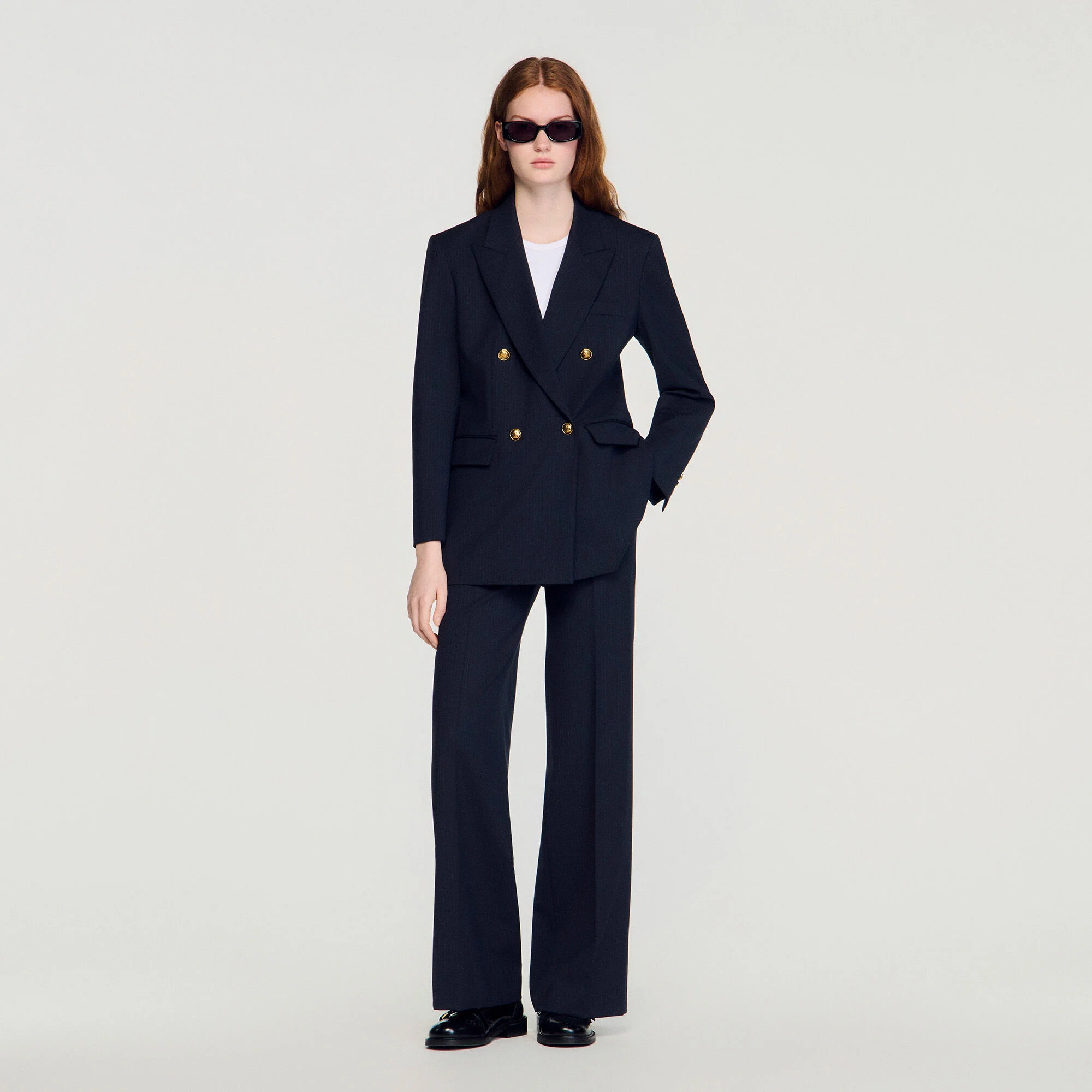 Veste à rayures fines