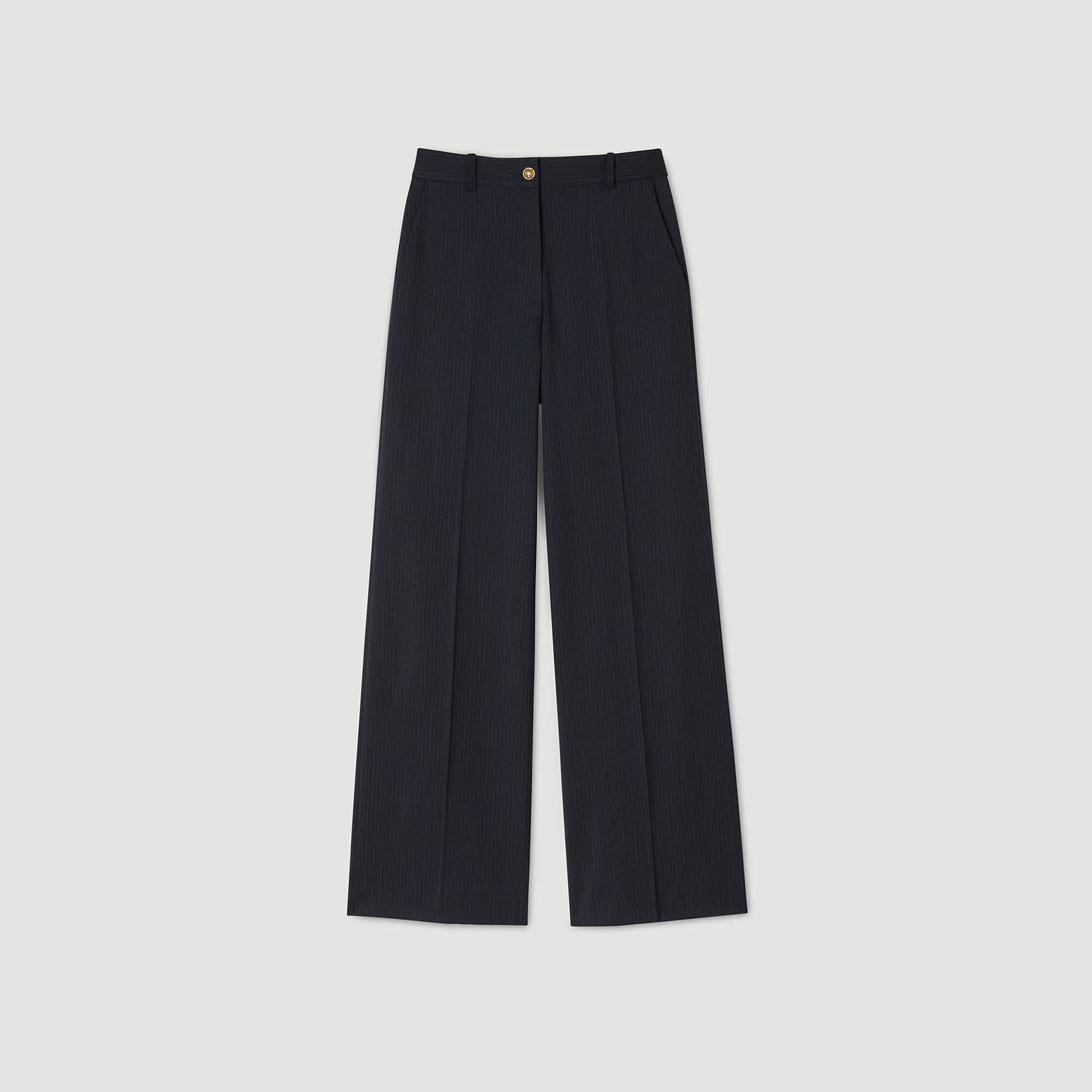 Pantalons à rayures craie minimalistes