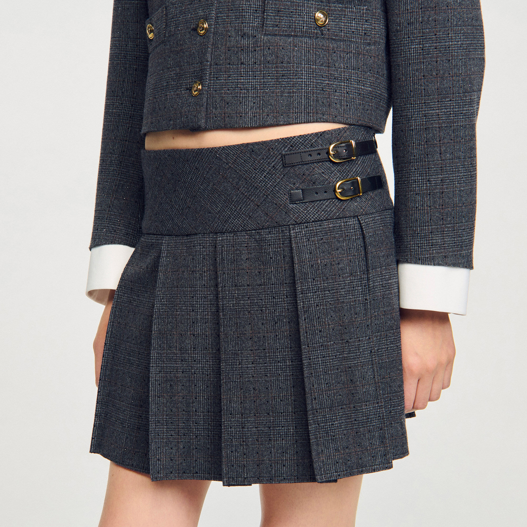 Mini jupe en tailleur strass