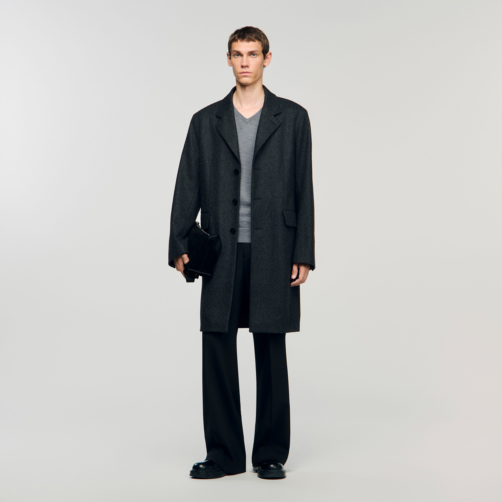 Manteau en tissu de laine