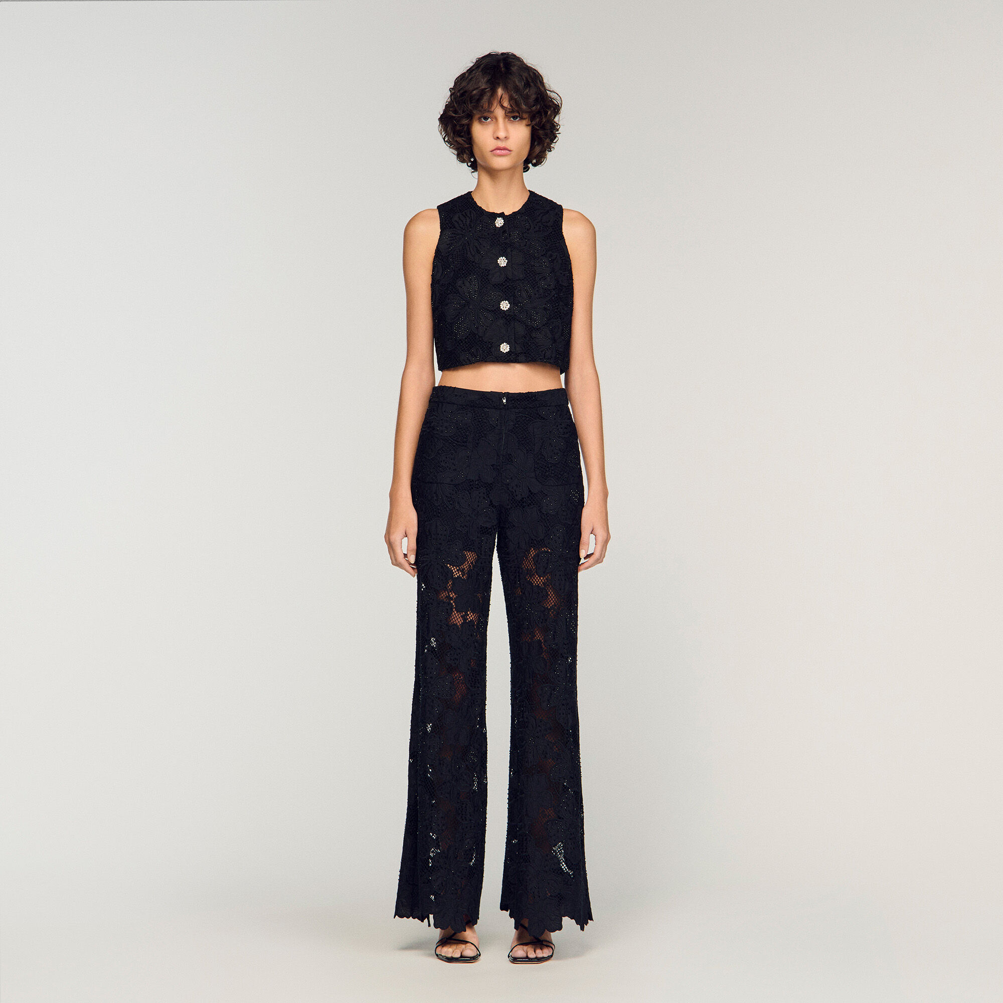 Pantalons en dentelle guipure