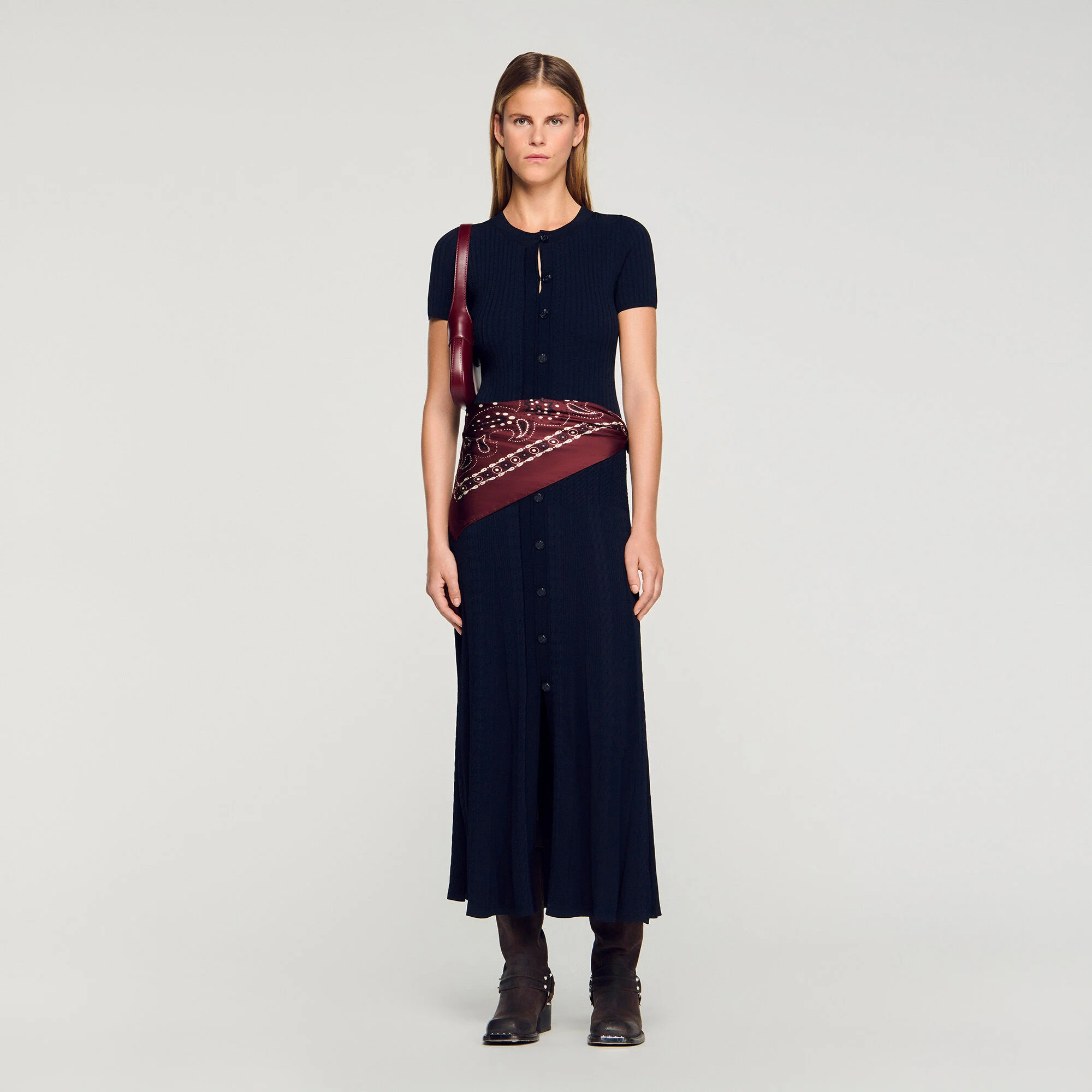 Robe maxi en maille