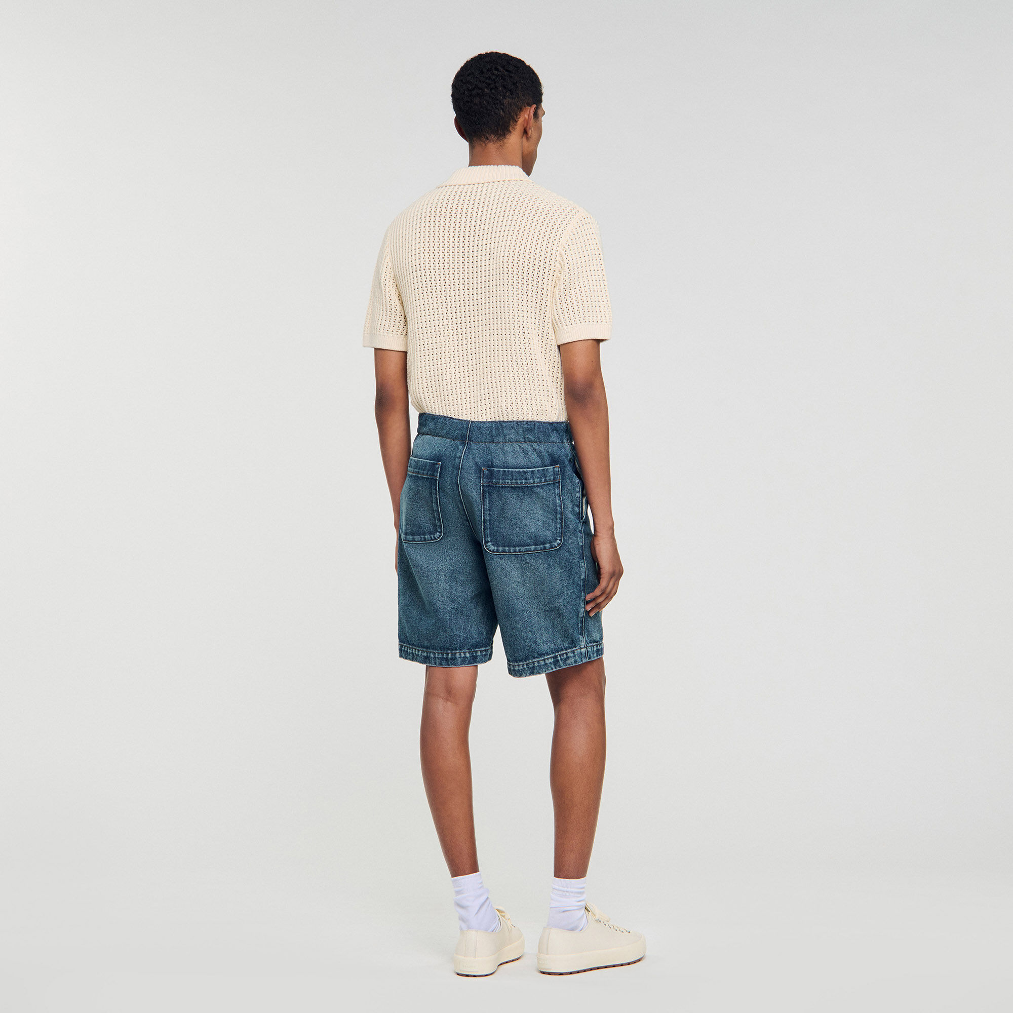 Shorts en denim élastiqués