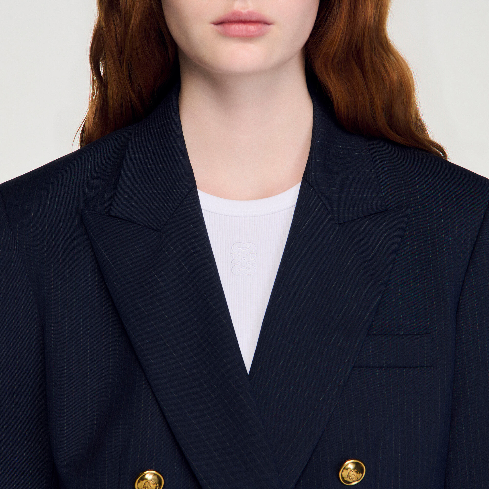 Veste à rayures fines