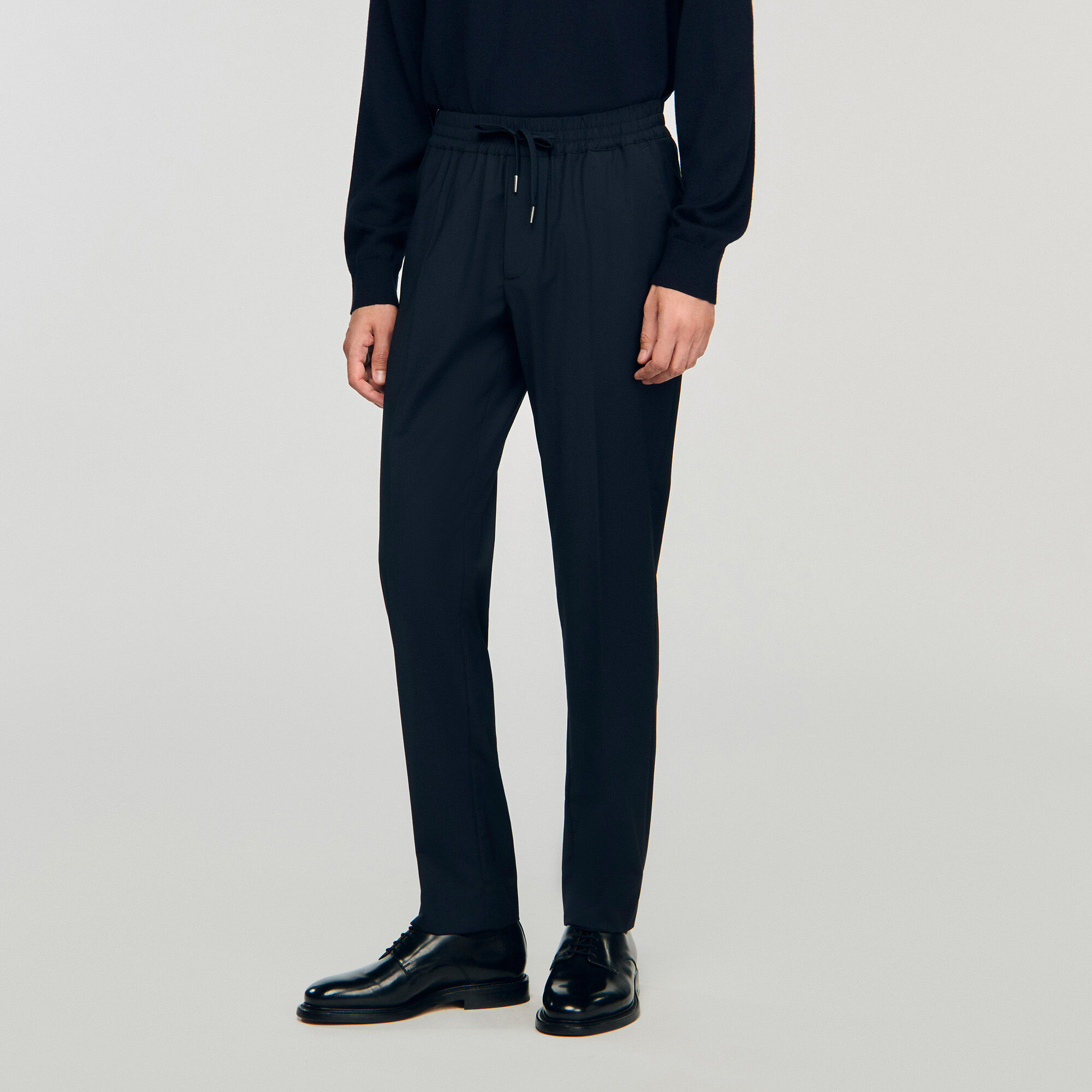 Pantalons droit à taille élastiquée