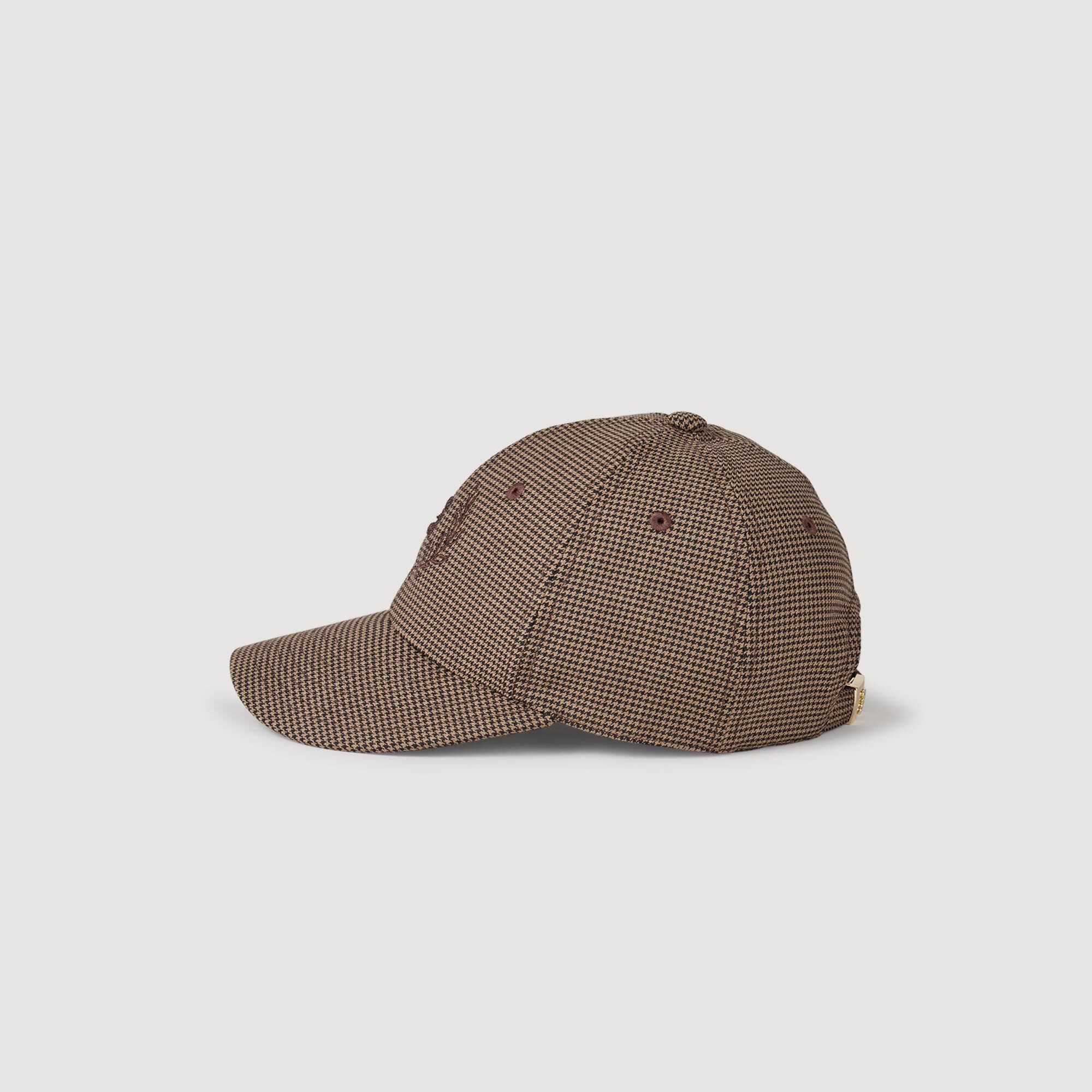 Bonnet à motif houndstooth