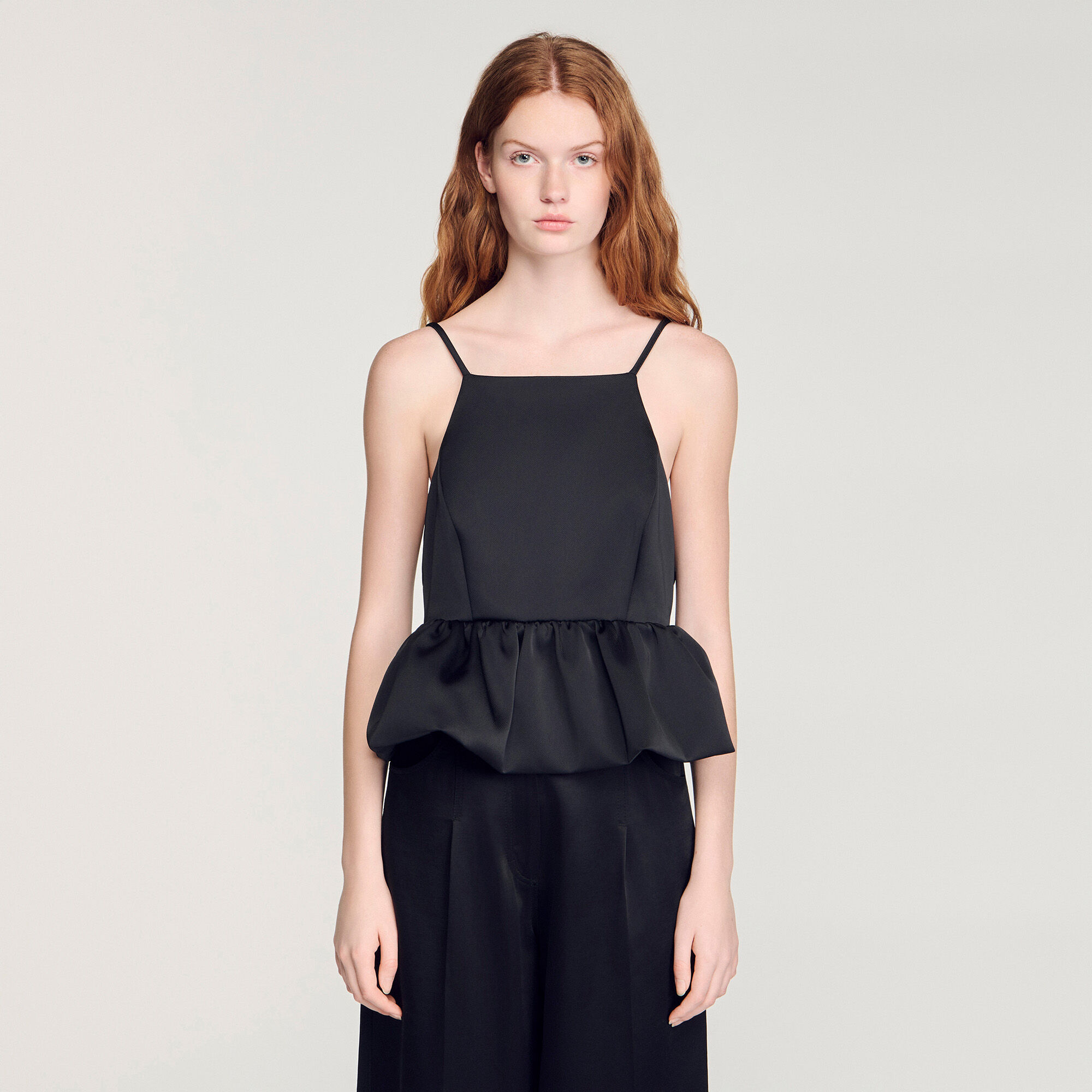 Haut crop top peplum