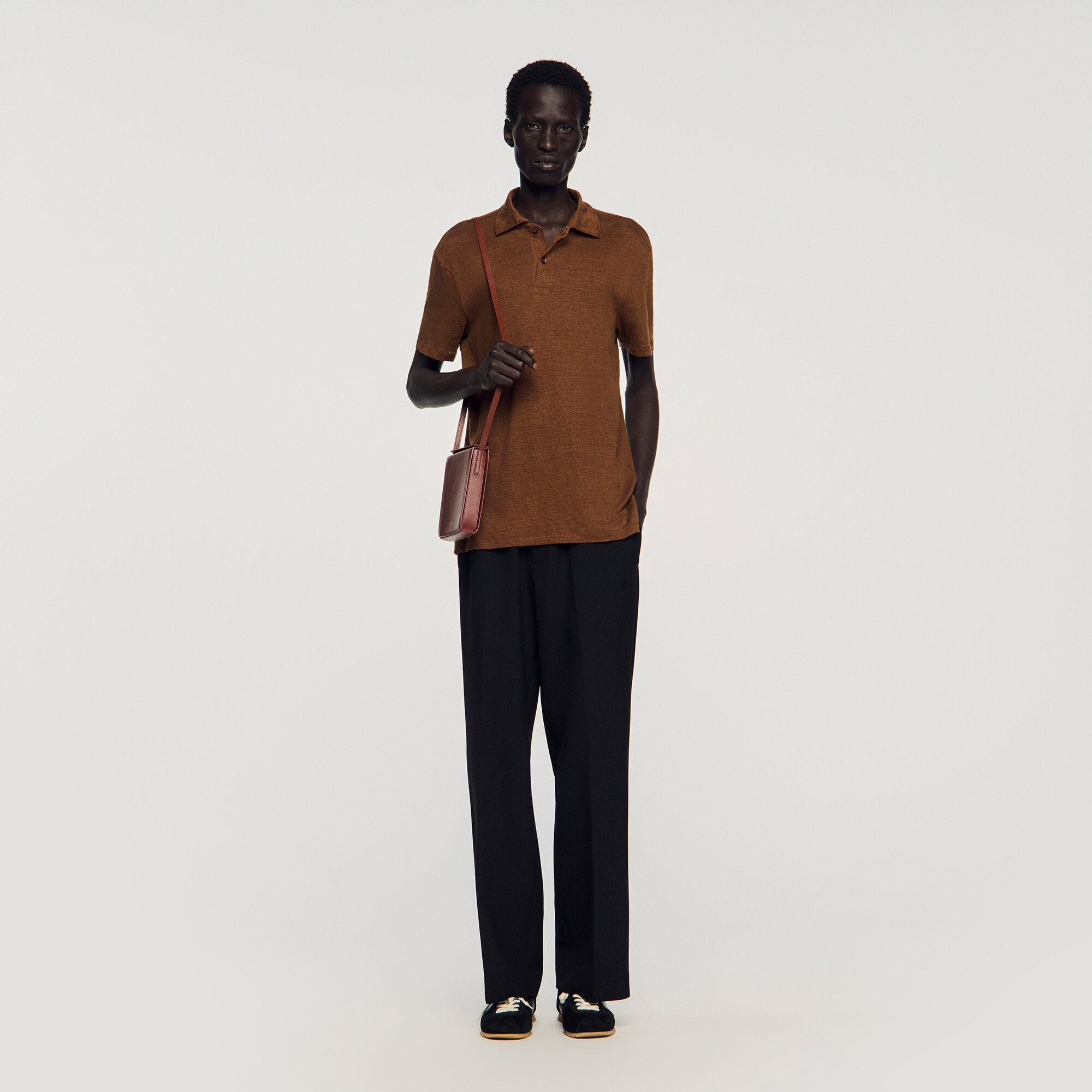 Chemise polo en lin