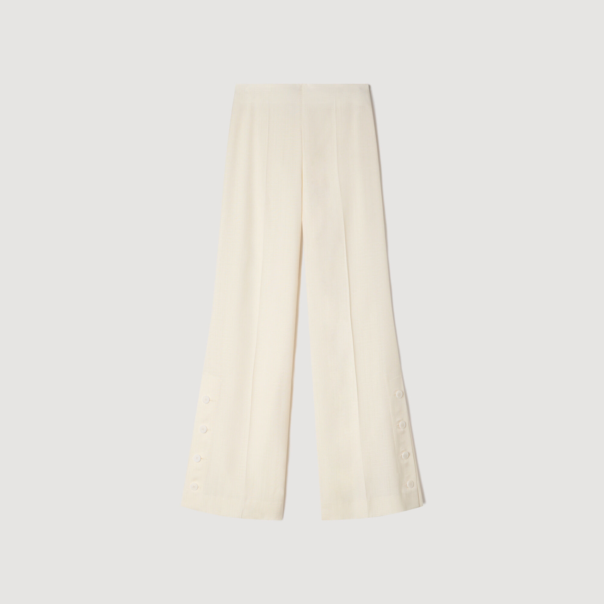 Pantalons droit à fente boutonnée