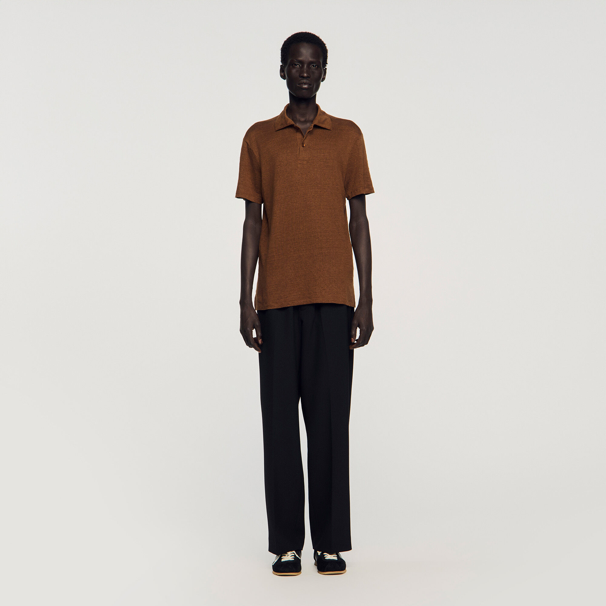 Chemise polo en lin
