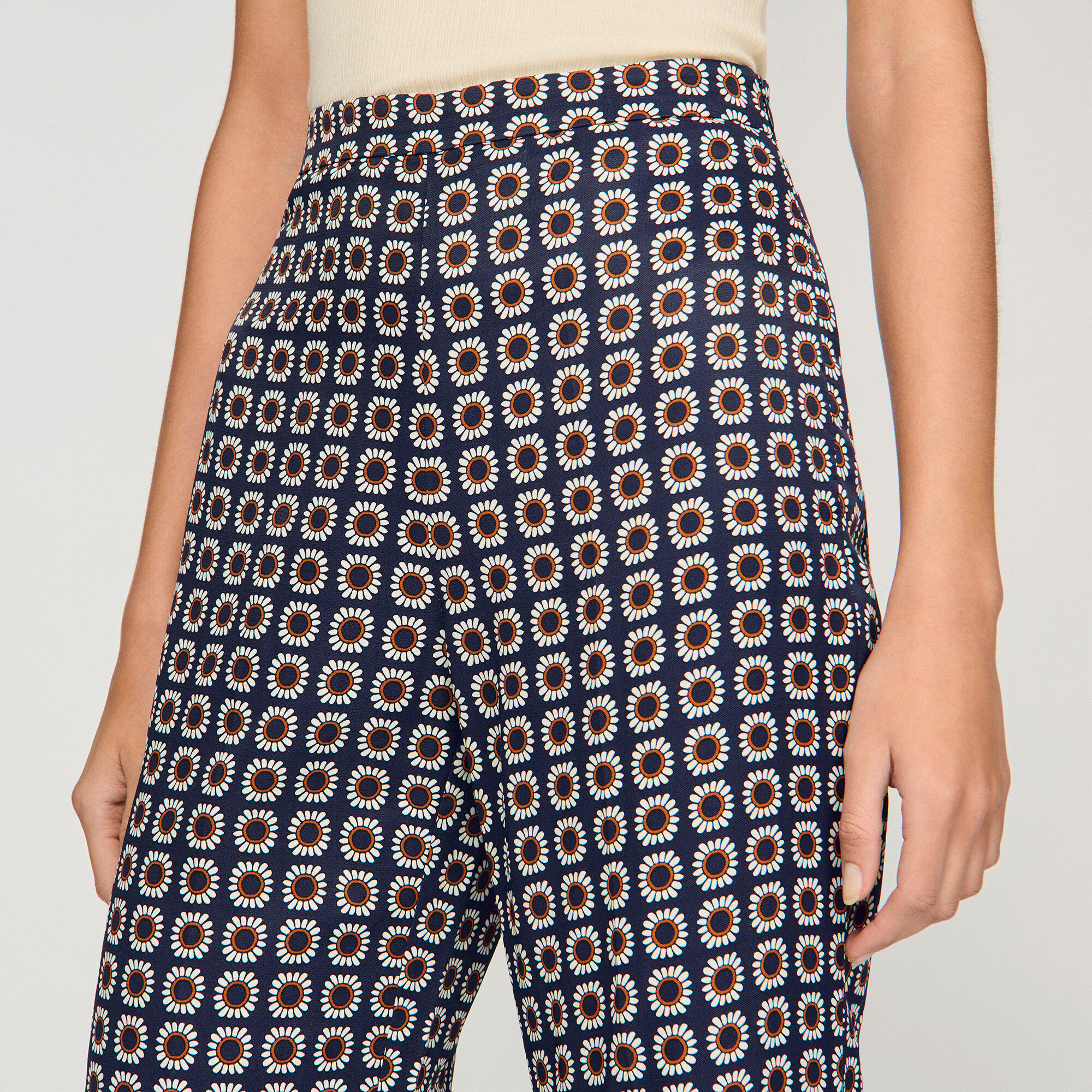 Pantalons fluides imprimé floral