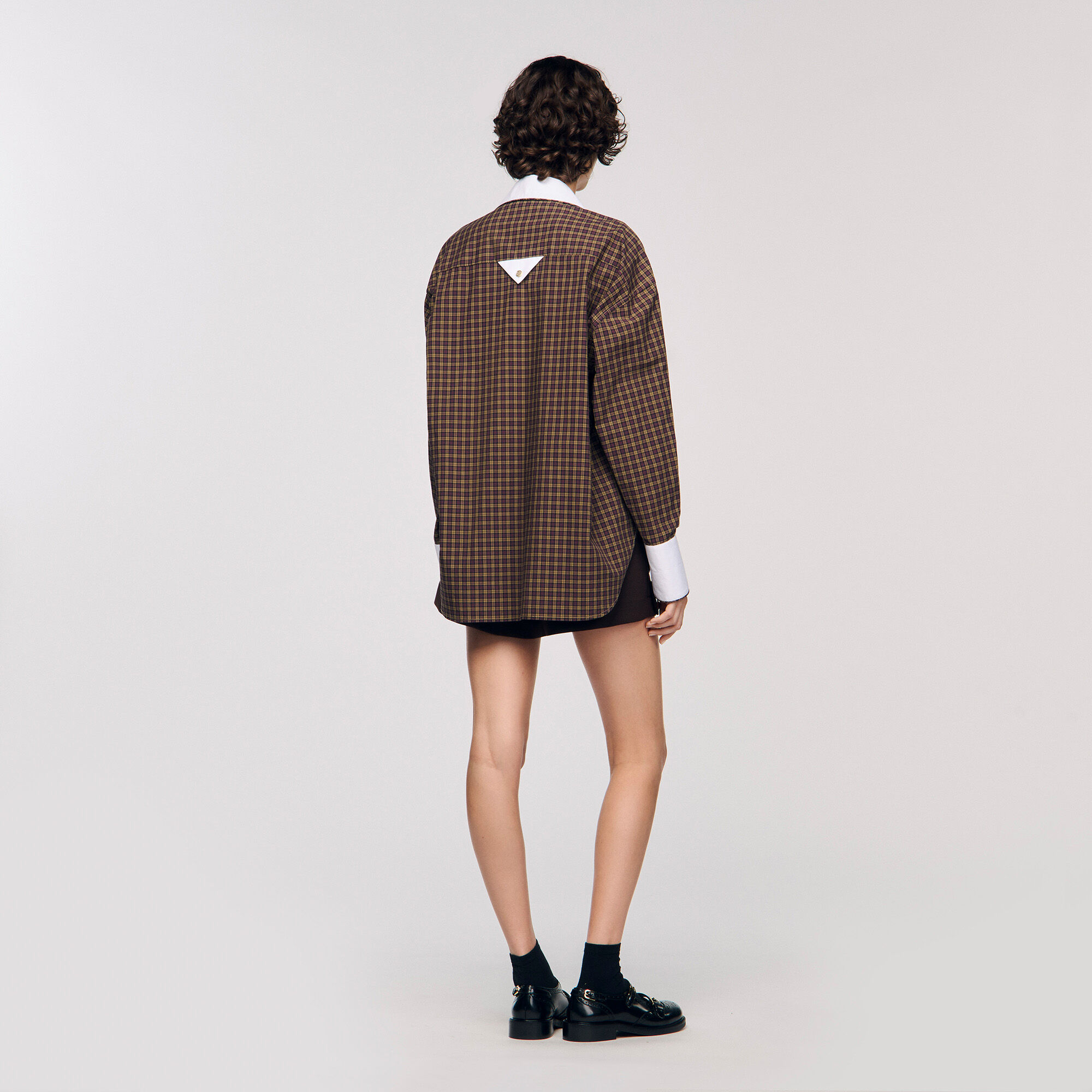 Chemise à carreaux bi-ton