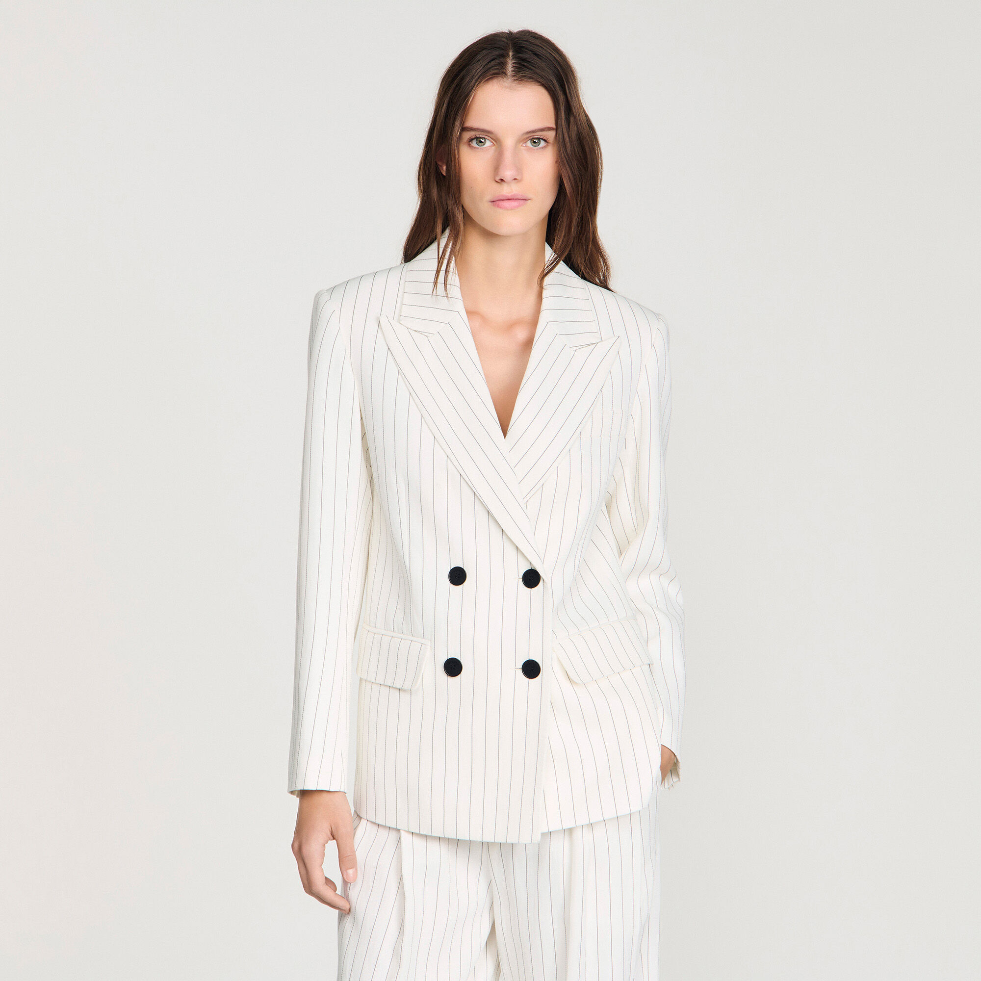 Veste structurée à rayures