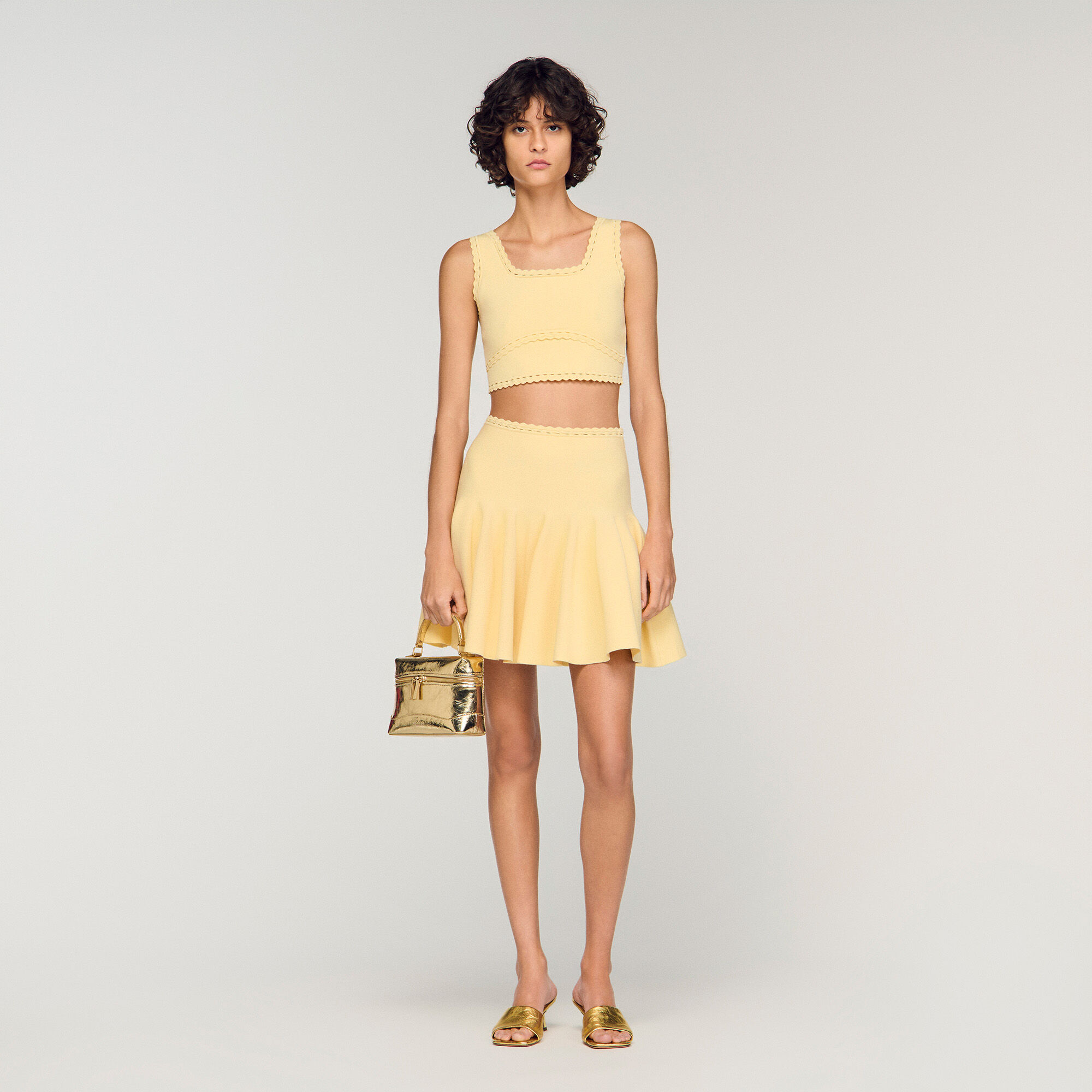 Top crop en maille