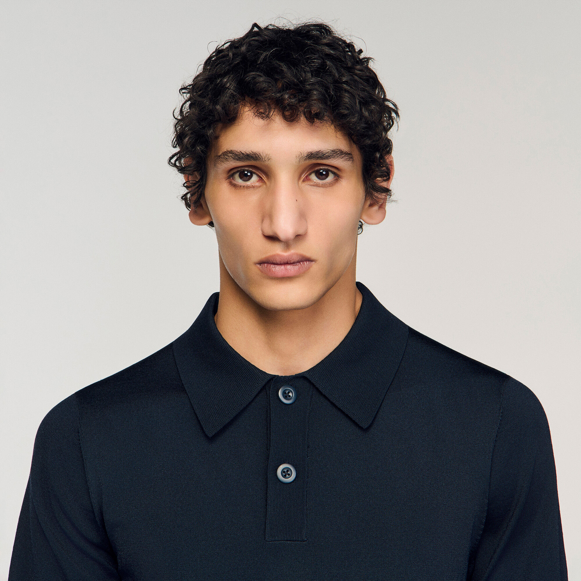 Chemise polo tricot à manches courtes