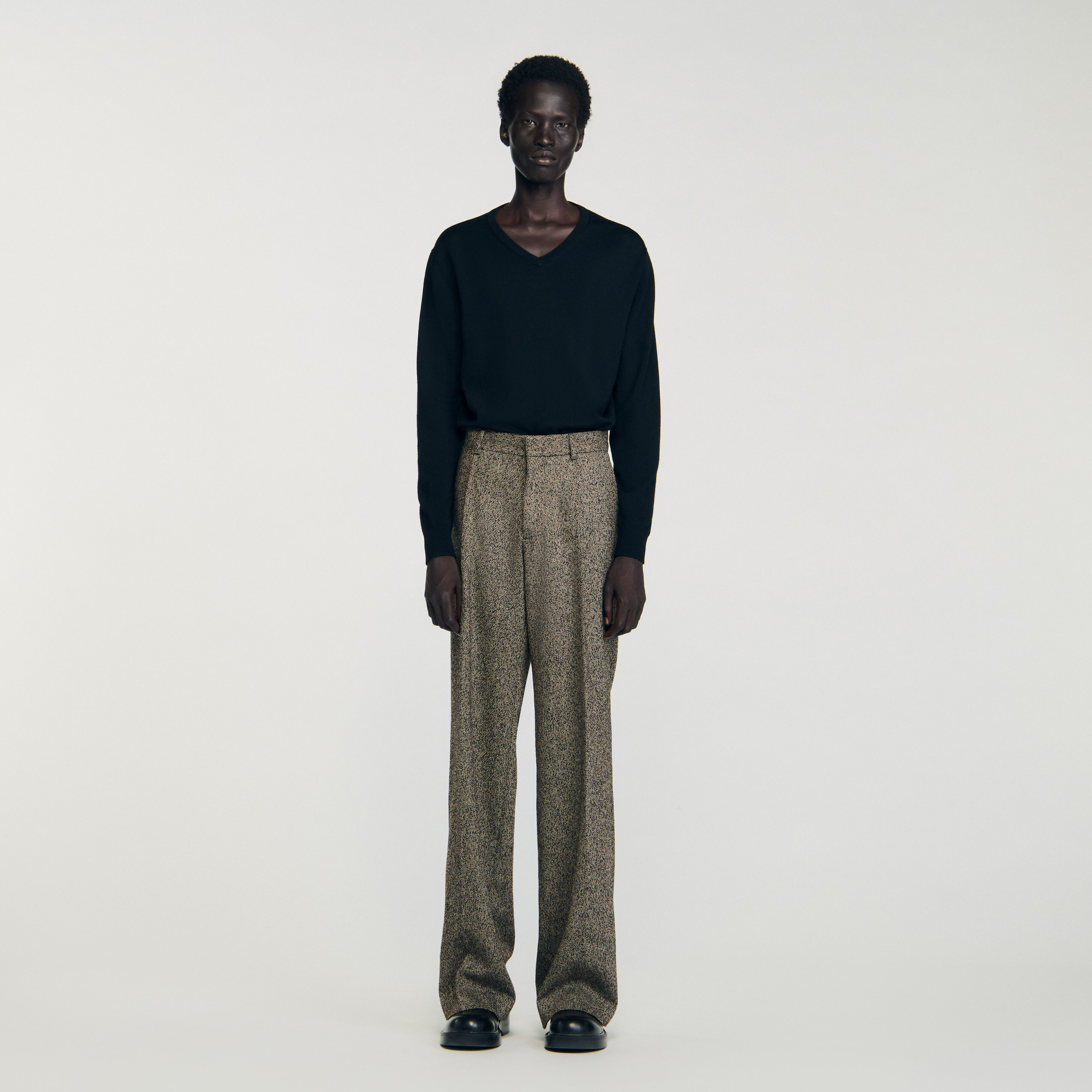 Pantalon de costume à jambes larges