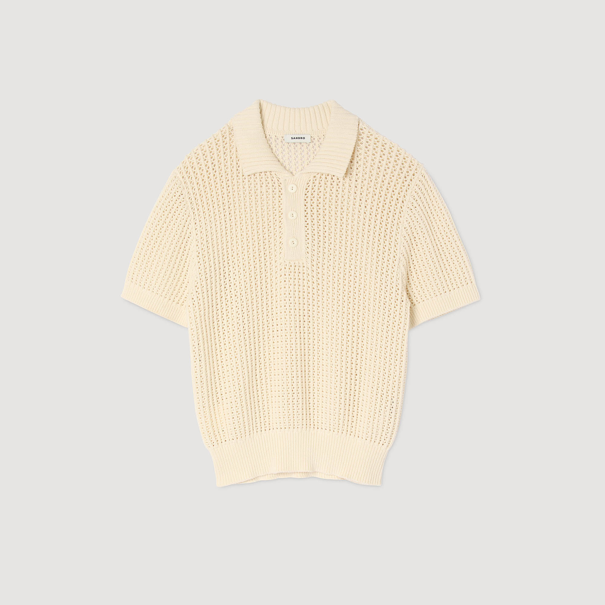 Chemise en coton à col polo